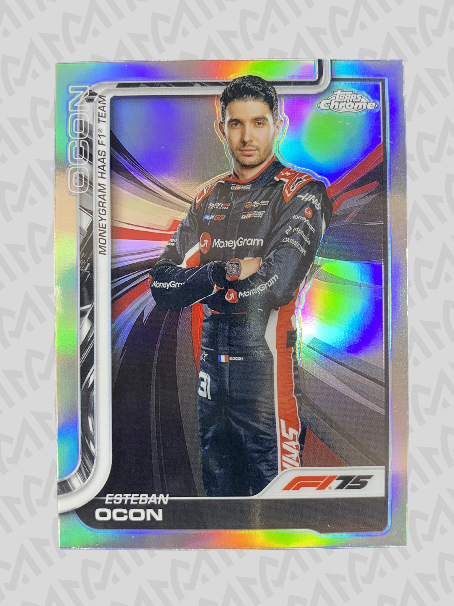 Esteban Ocon - Topps Chrome F1 Refractor Haas Team