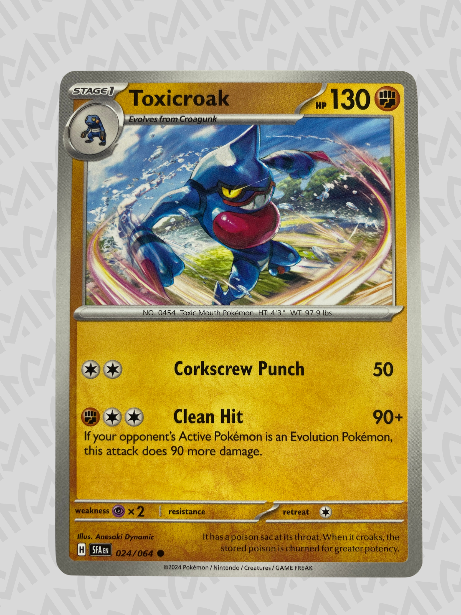 Toxicroak 024/064 Rare - Shrouded Fable - Inglés
