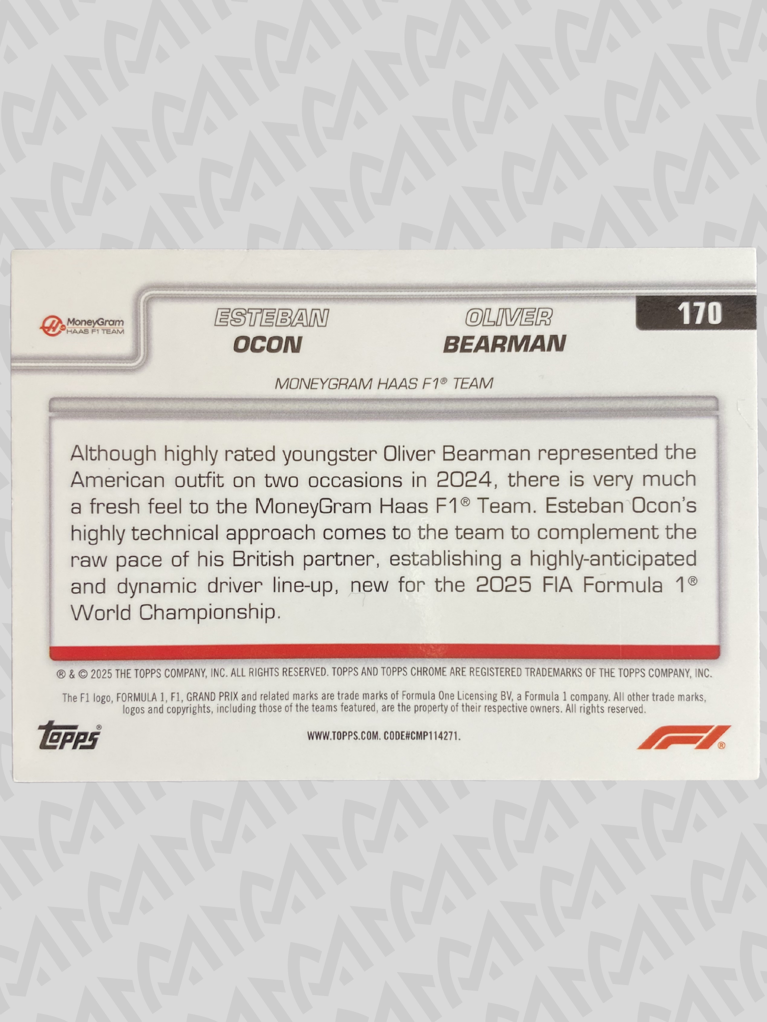 Esteban Ocon & Oliver Bearman - Duo Wave Refractor Haas