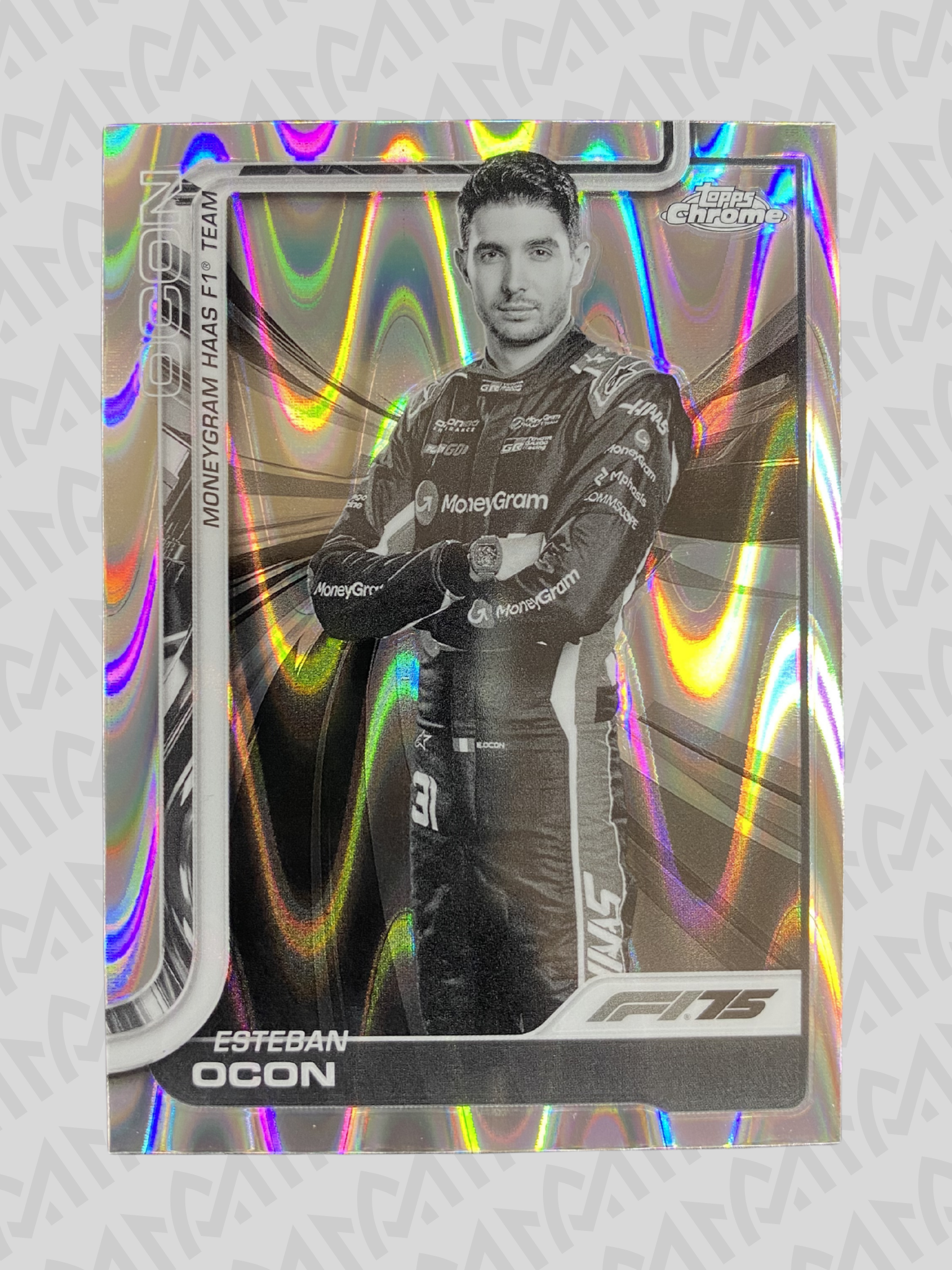 Esteban Ocon - Topps Chrome F1 RayWave Refractor
