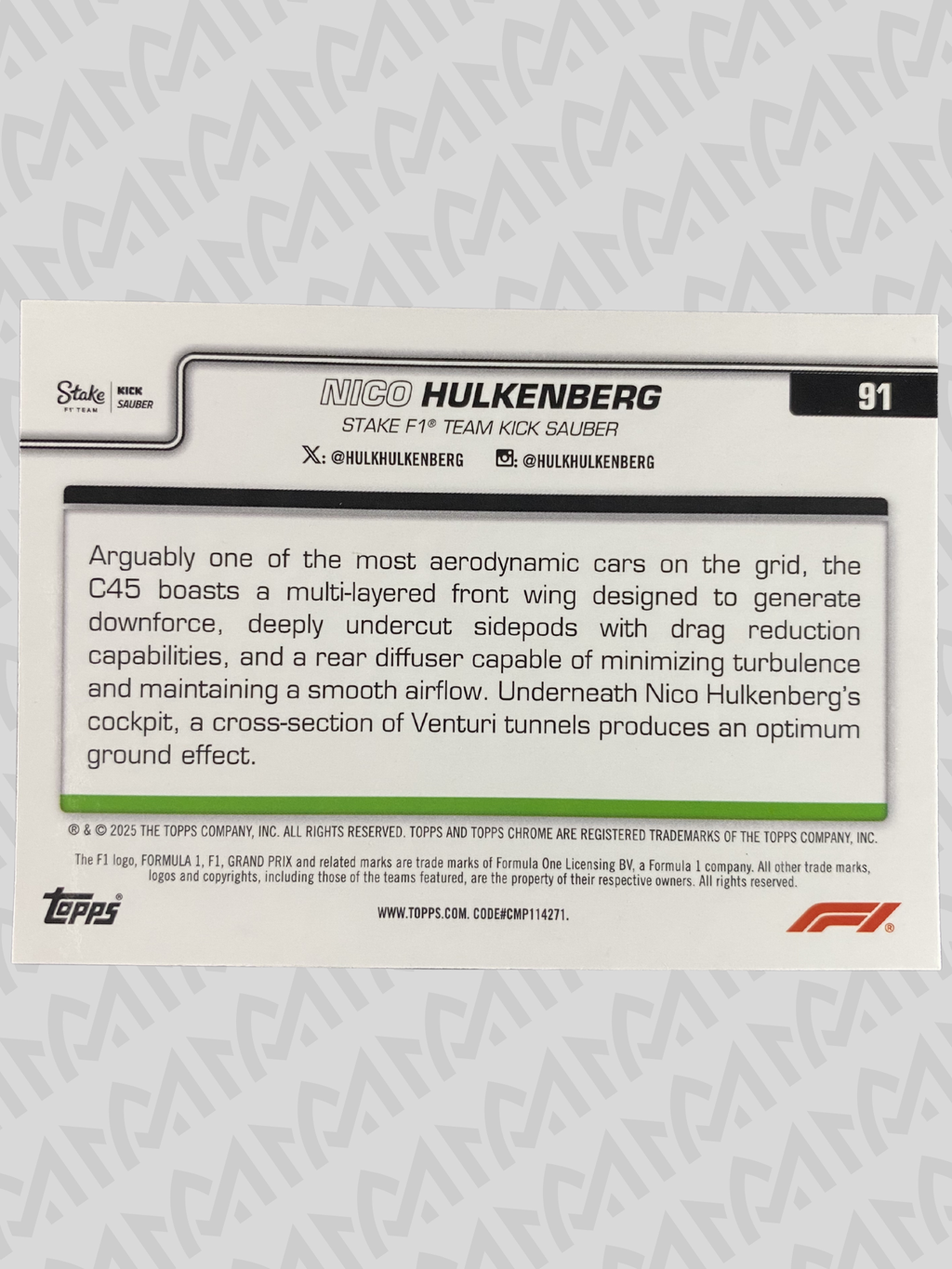 Nico Hulkenberg - Sauber C45 (Action)