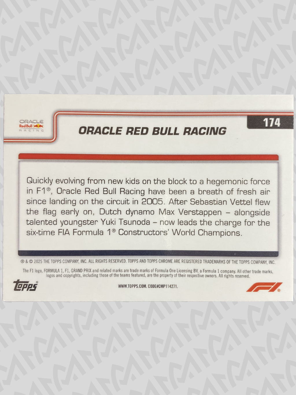 Oracle Red Bull Racing - Team Logo Base Refractor F1
