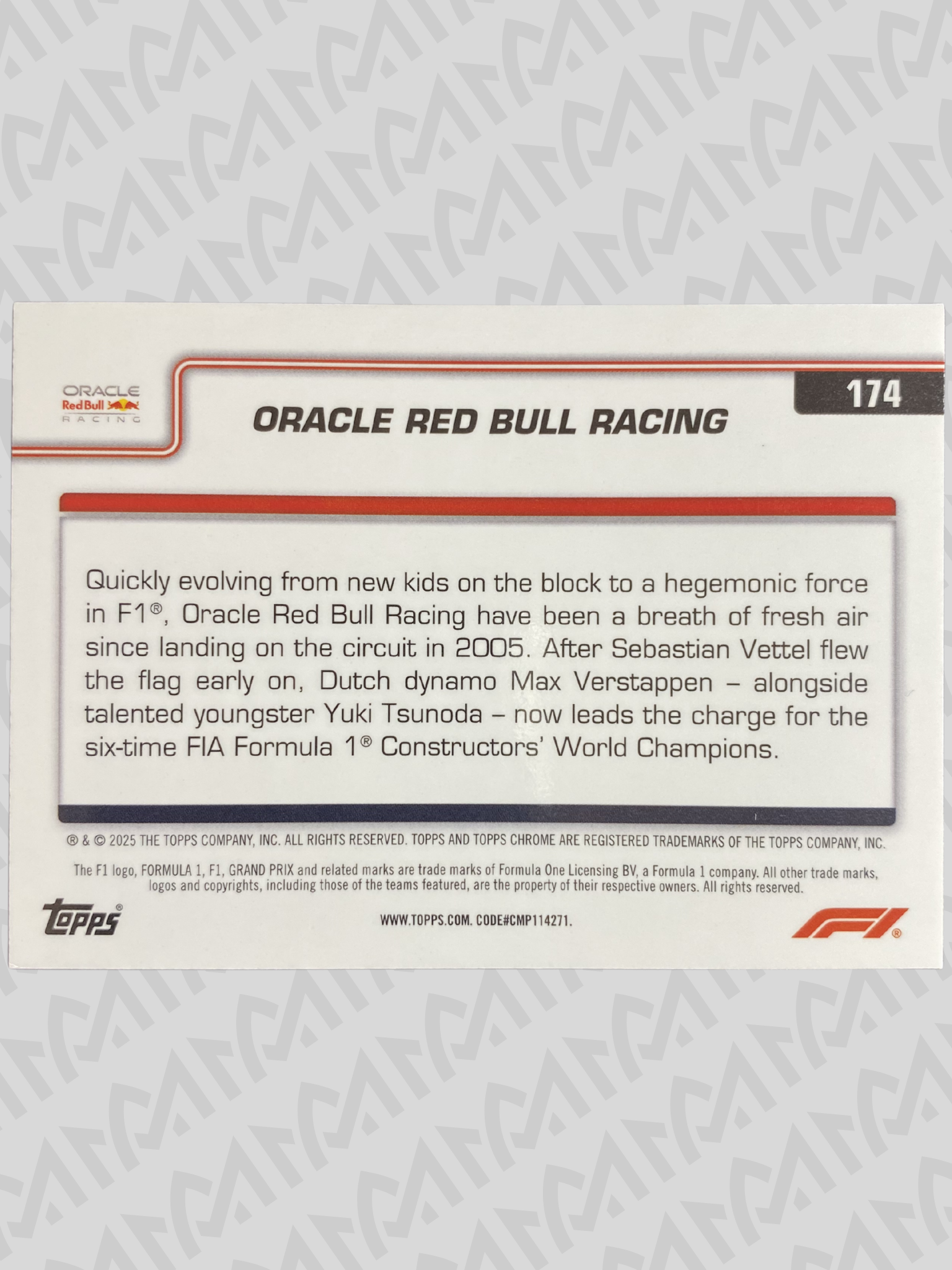 Oracle Red Bull Racing - Team Logo Base Refractor F1