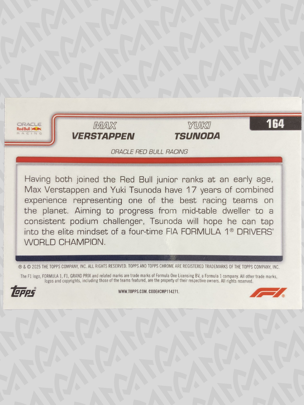 Max Verstappen & Yuki Tsunoda - Duo Refractor Red Bull / RB