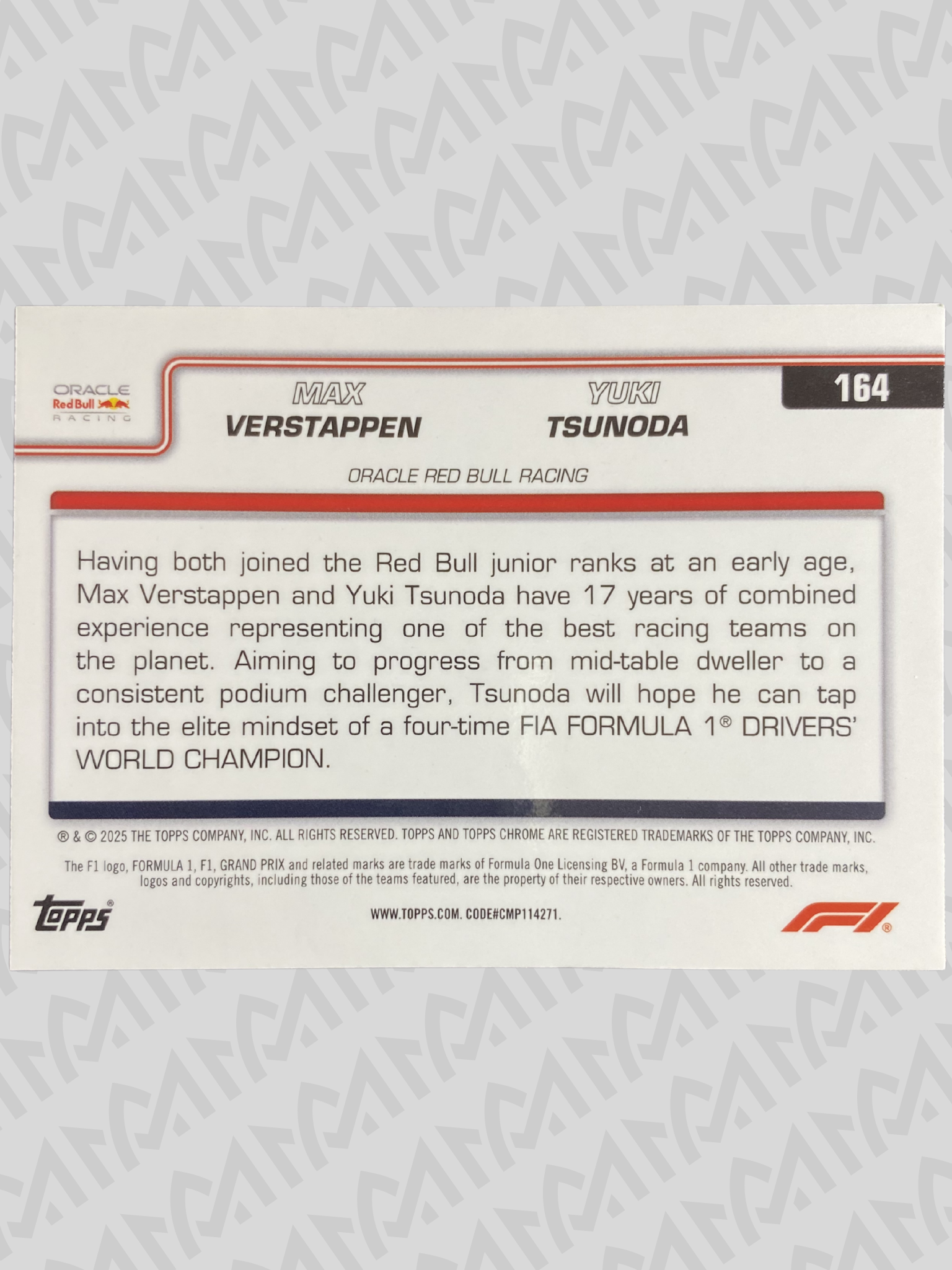Max Verstappen & Yuki Tsunoda - Duo Refractor Red Bull / RB