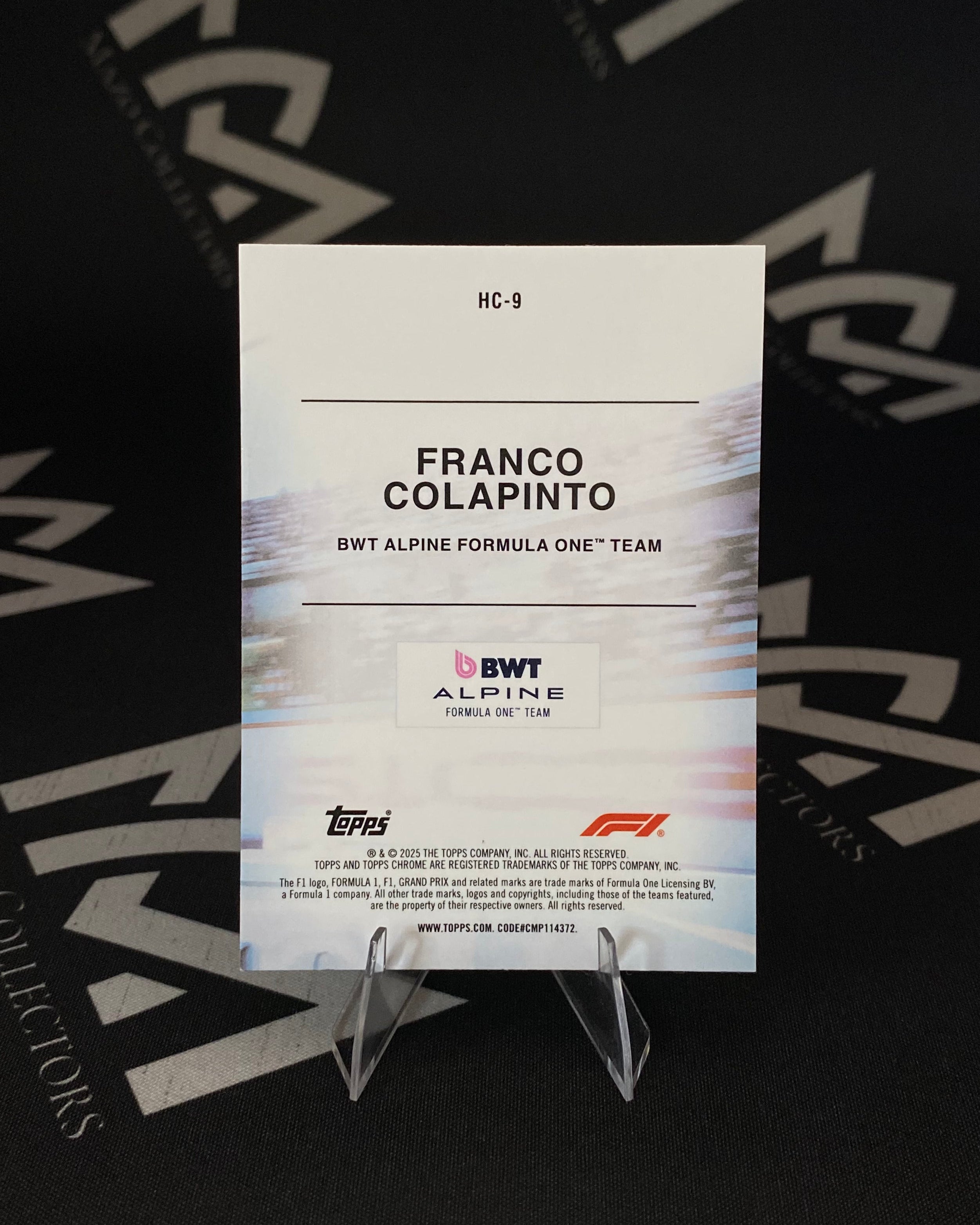 Franco Colapinto 2025 Topps Chrome F1 - Helmet