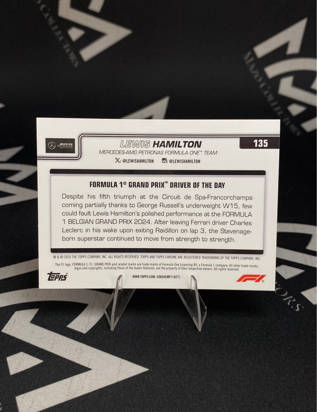 Lewis Hamilton - Driver of the Day - Topps Chrome F1