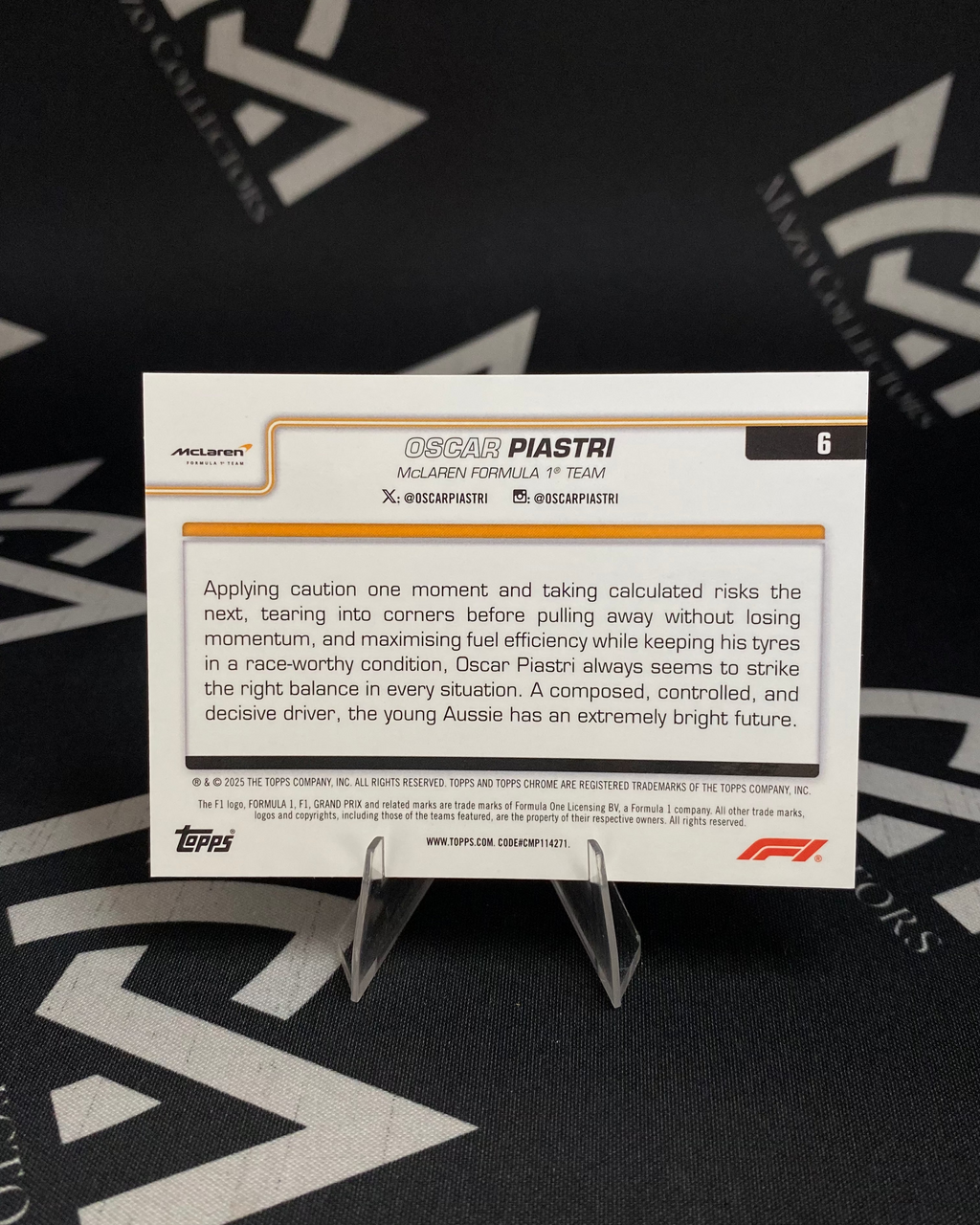 Oscar Piastri - McLaren F1 Team - Topps Chrome F1