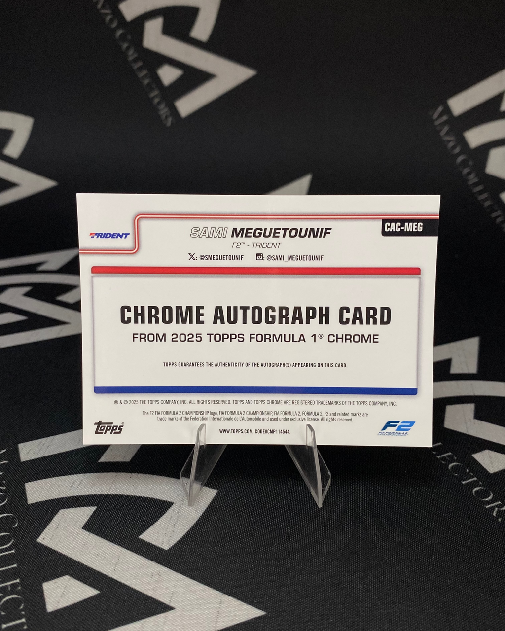 Sami Meguetounif - Autógrafo - Topps Chrome F2