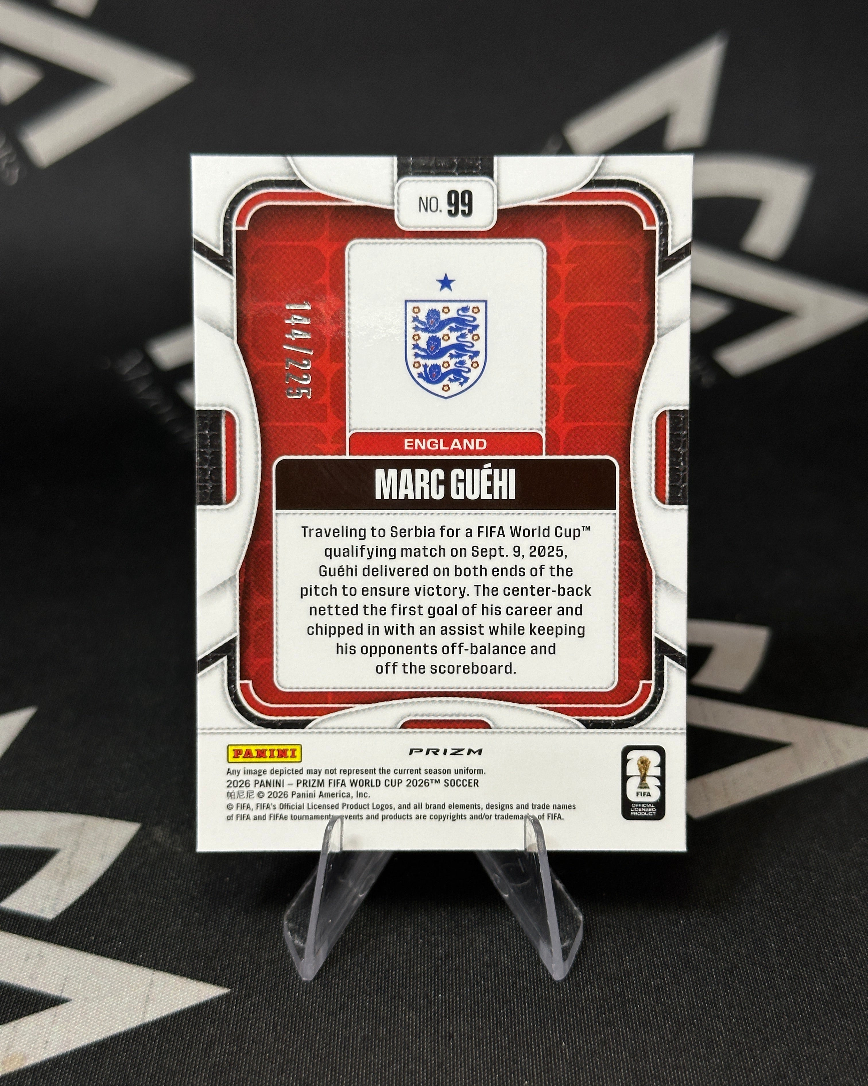 Marc Guéhi – Blue Prizm 144/225 - Panini Prizm FIFA World Cup 2026