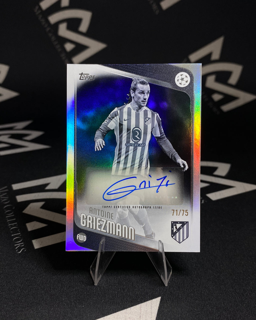 Antoine Griezmann - Silver Refractor Auto 71/75 - Topps UEFA Club Competitions