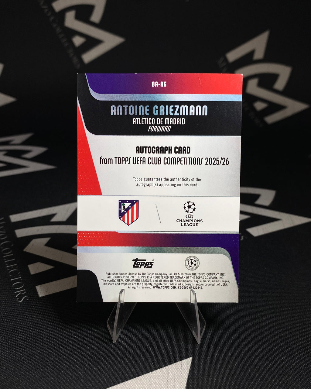 Antoine Griezmann - Silver Refractor Auto 71/75 - Topps UEFA Club Competitions