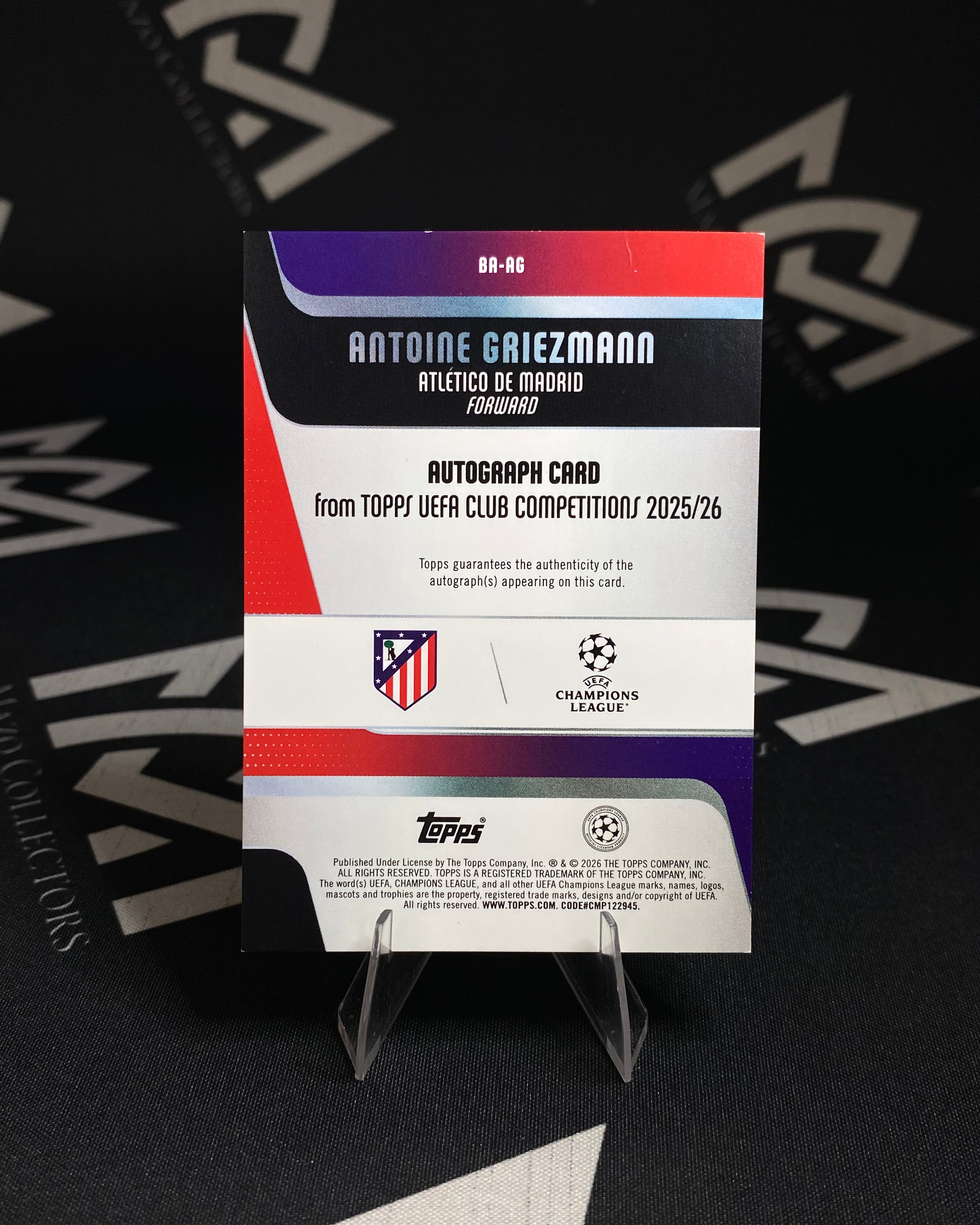 Antoine Griezmann - Silver Refractor Auto 71/75 - Topps UEFA Club Competitions