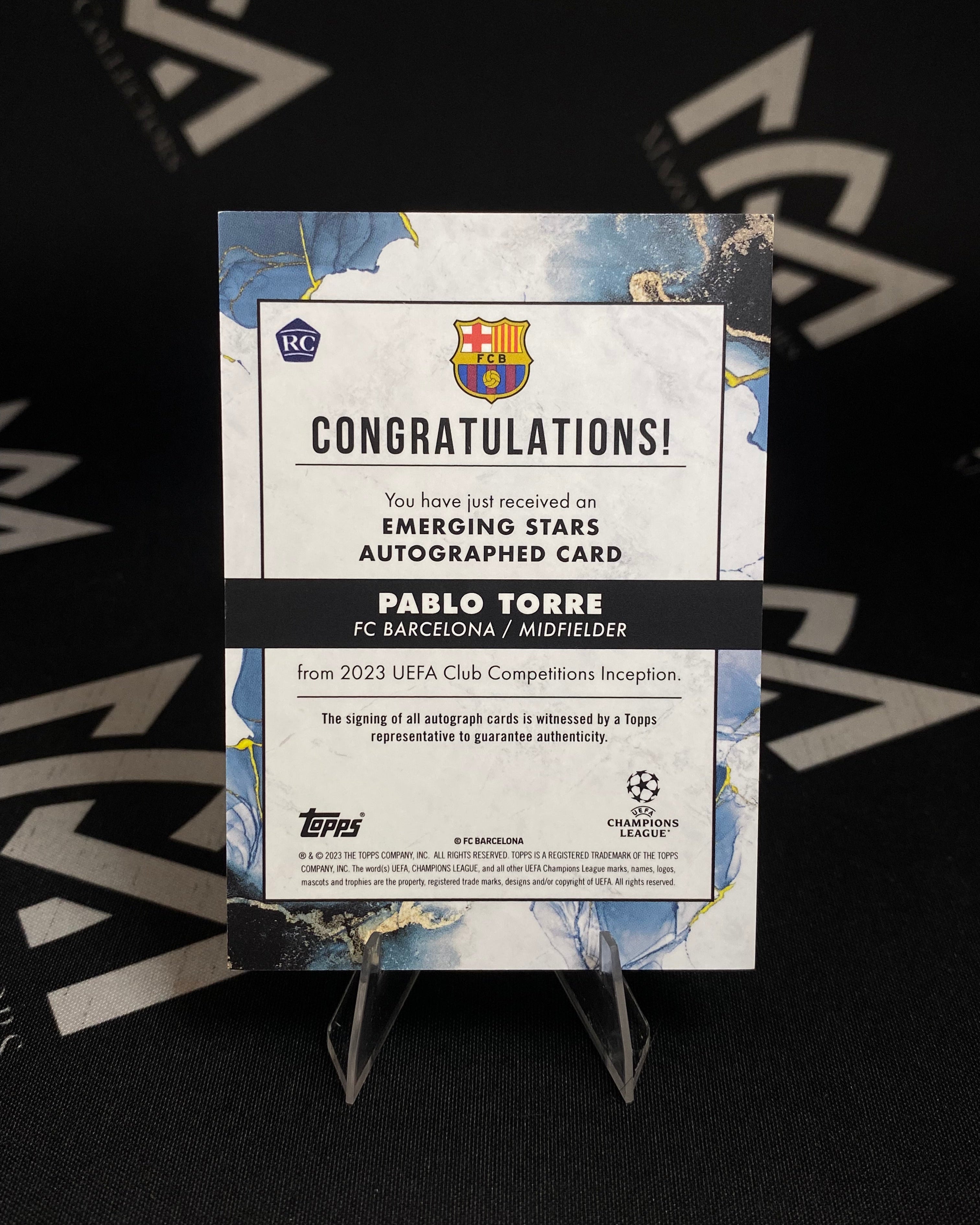 Pablo Torre - Barcelona RC Autografo - Topps Inception