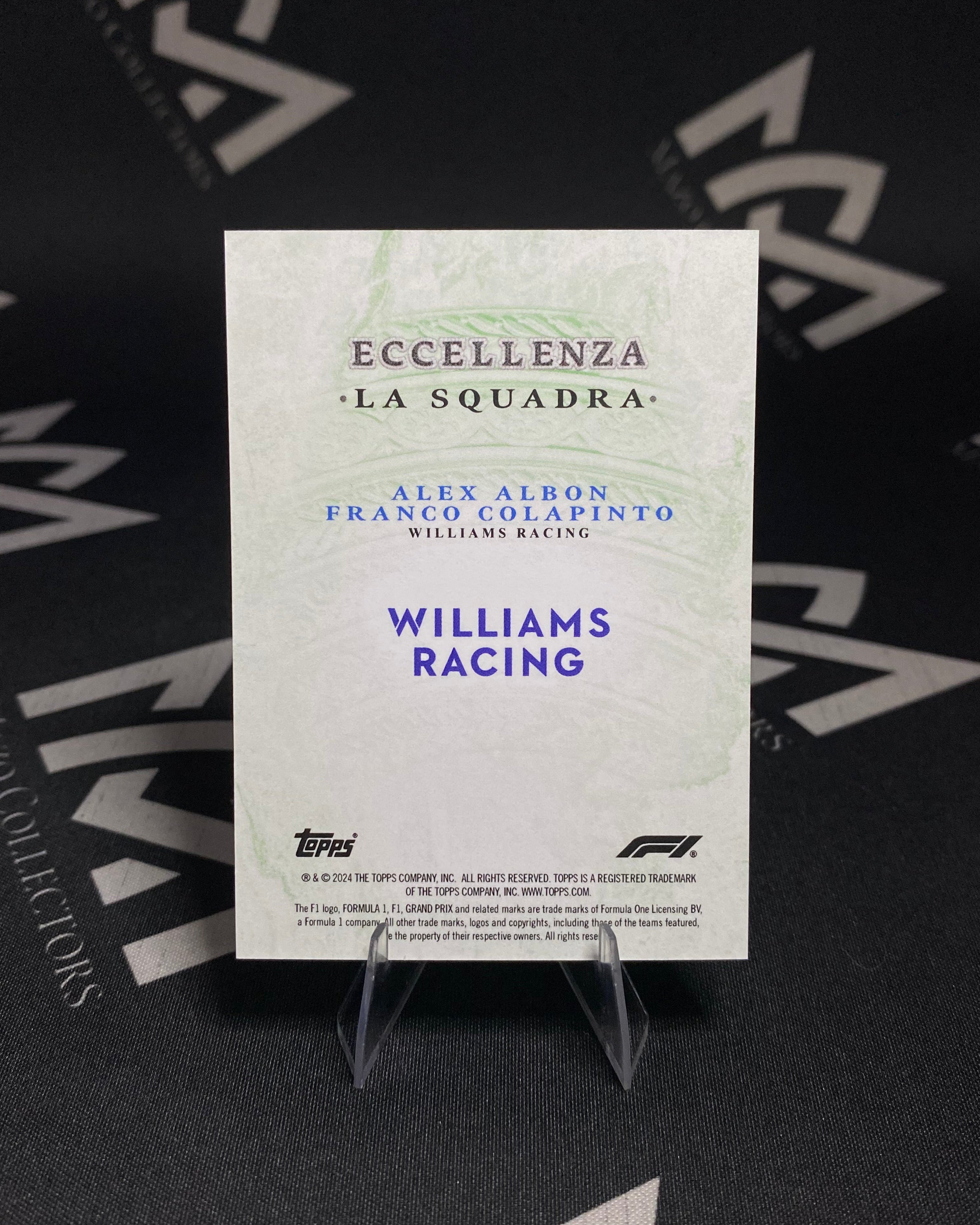 Albon & Colapinto - Williams Racing La Squadra 58/99 - Topps F1 Eccellenza