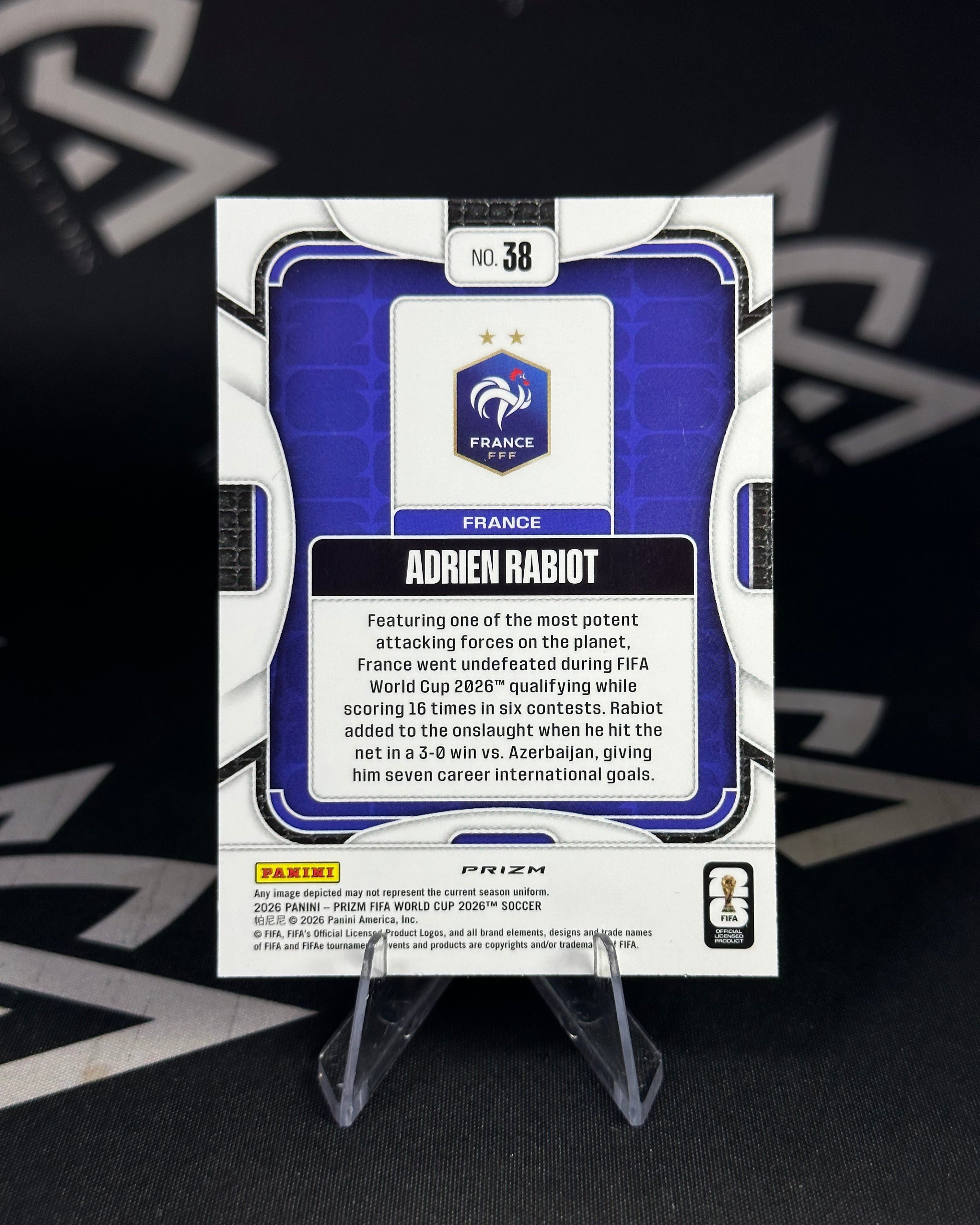 Adrien Rabiot – Wave Prizm – Panini Prizm FIFA World Cup 2026