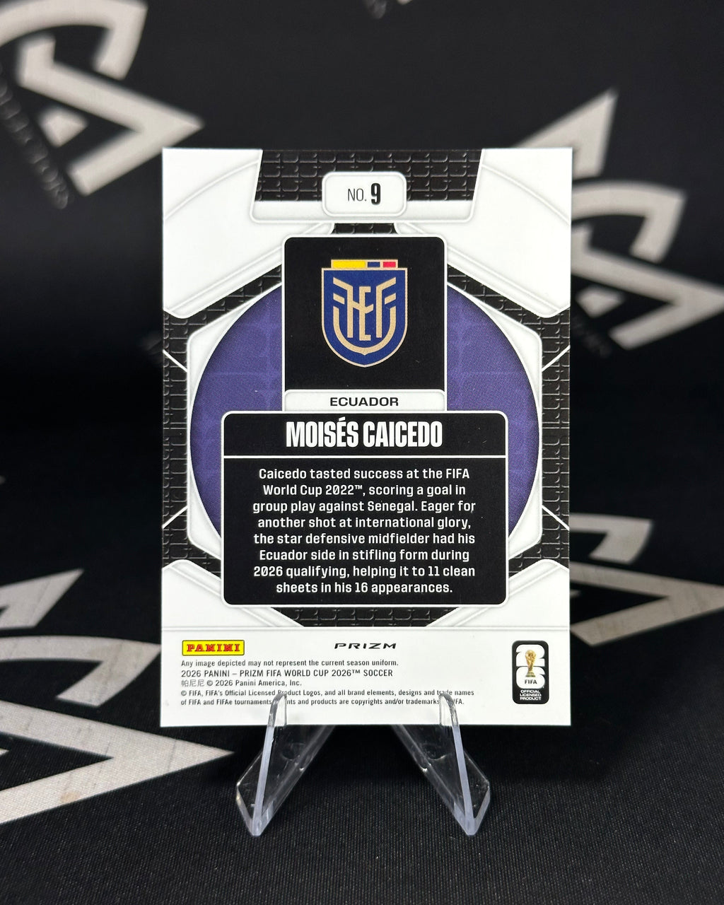 Moisés Caicedo – Trophy Hunter – Panini Prizm FIFA World Cup 2026