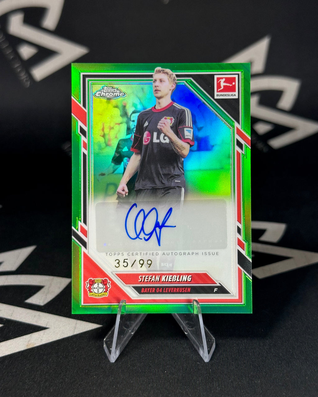 Stefan Kiessling – Autógrafo Verde Numerado 35/99 – Topps Chrome Bundesliga 2025/26