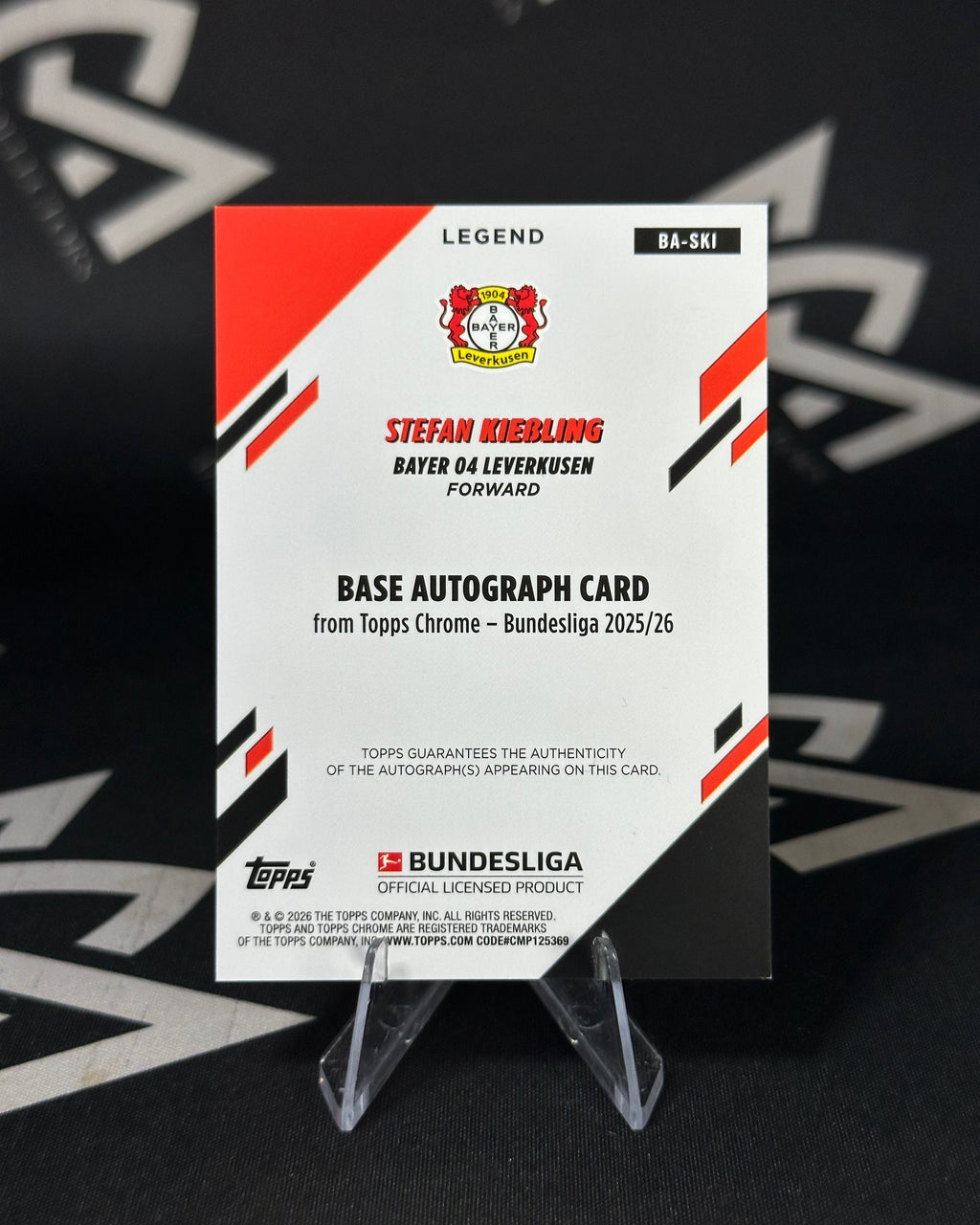 Stefan Kiessling – Autógrafo Verde Numerado 35/99 – Topps Chrome Bundesliga 2025/26
