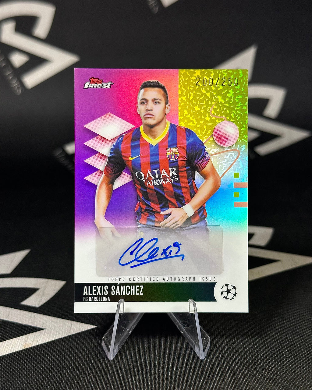 Alexis Sánchez – Autógrafo Numerado 200/250 – Topps Finest UEFA Club Competitions 2025/26