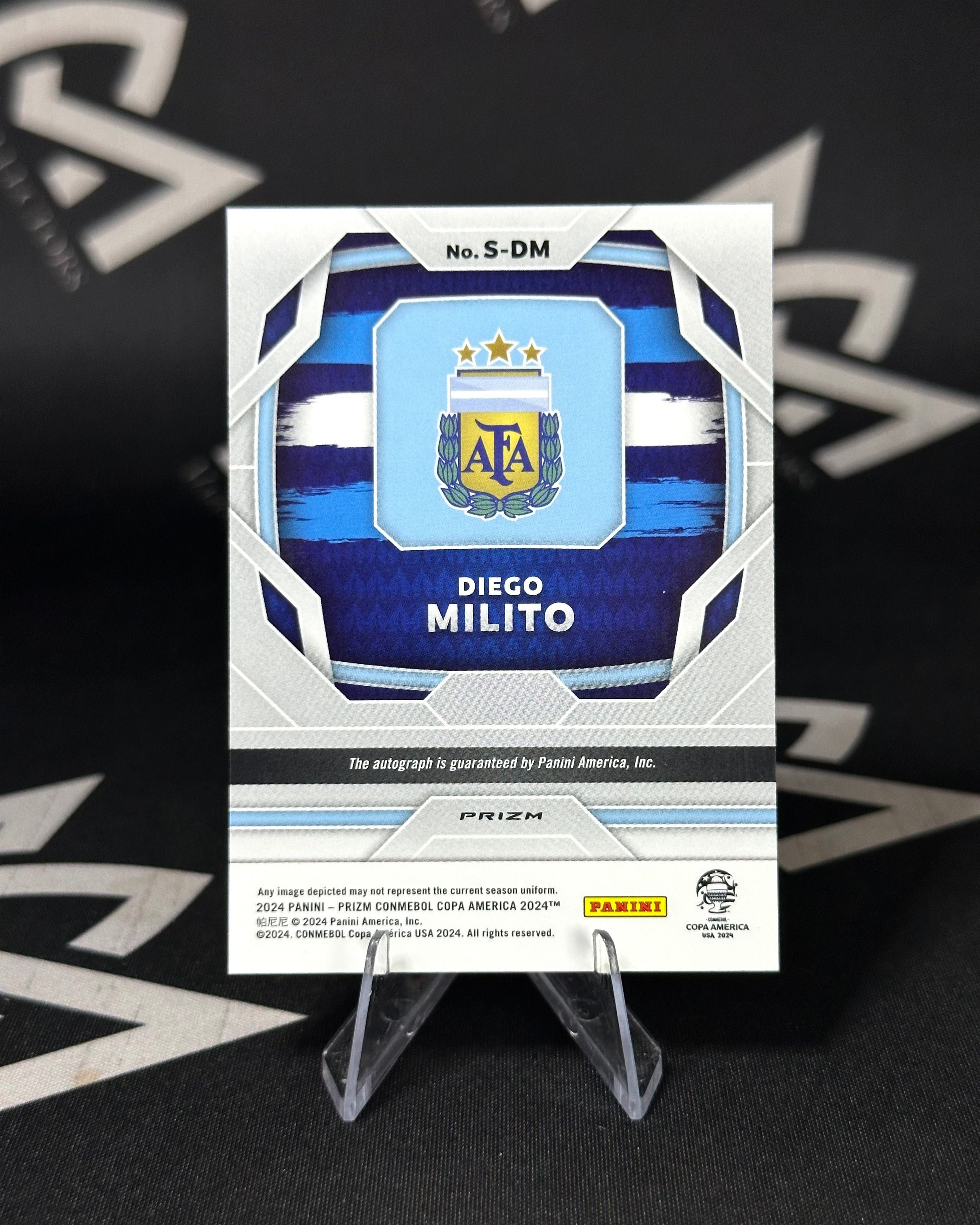 Diego Milito – Autógrafo – Panini Prizm Copa América USA 2024