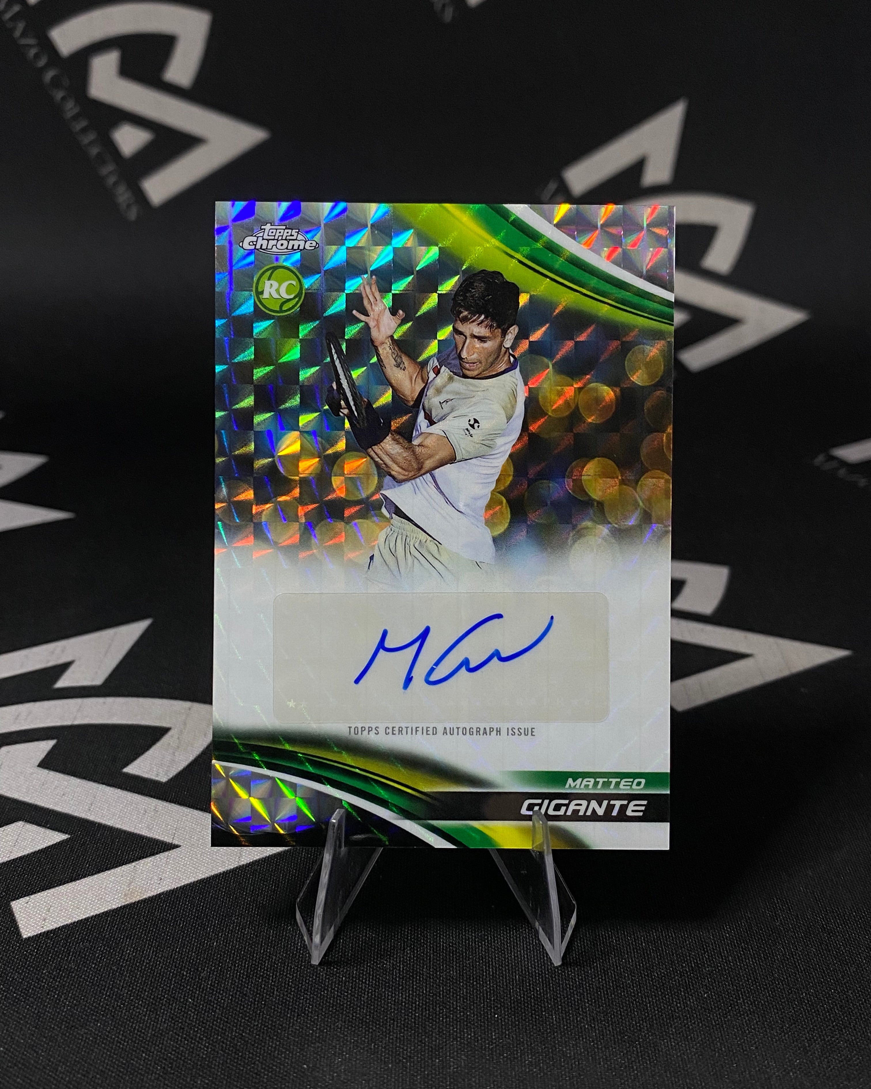 Matteo Gigante - Autógrafo Refractor RC - Topps Chrome Tennis 2025
