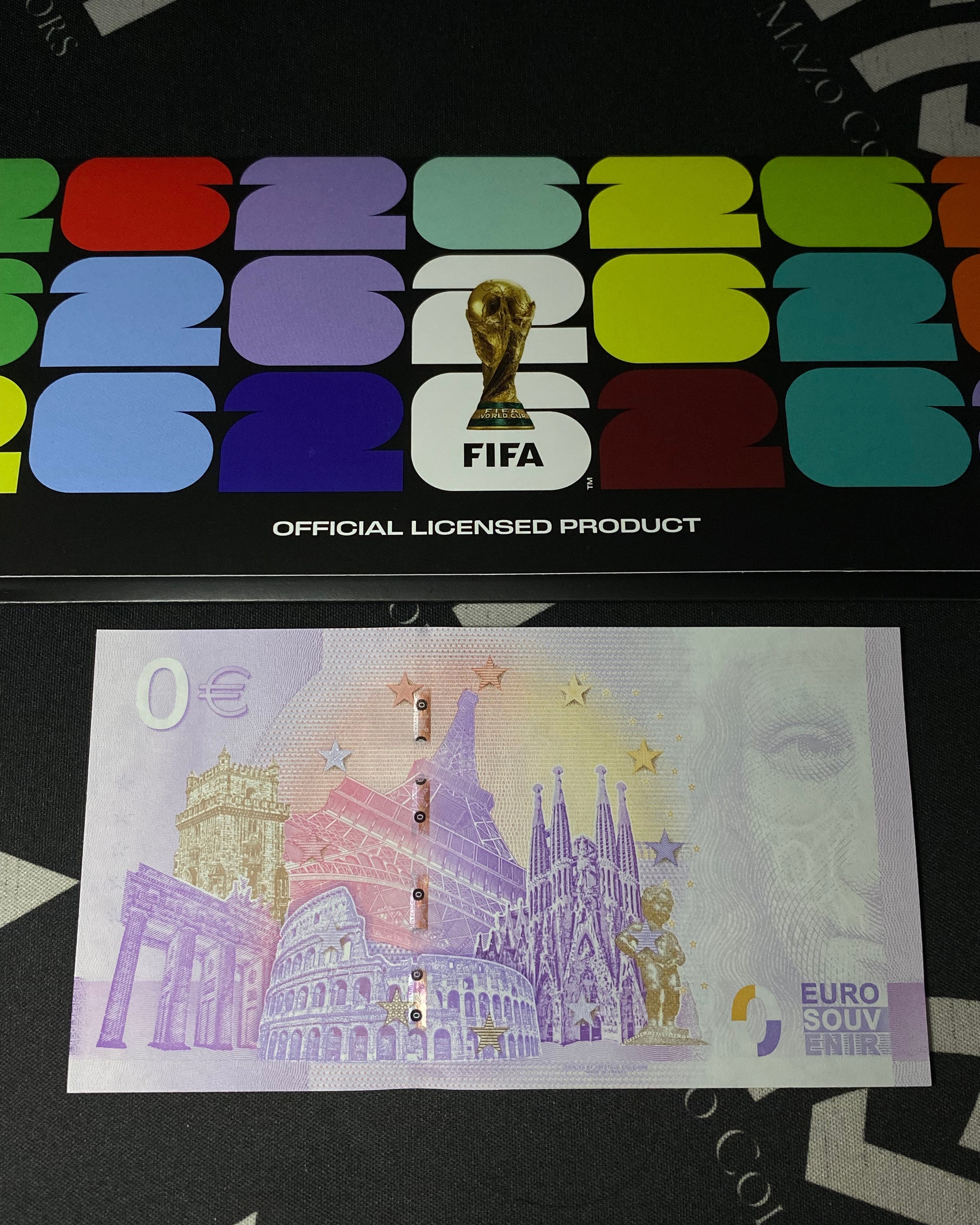Billete Coleccionable Mundial FIFA 2026 - 0 Euro Souvenir Oficial - Producto Oficial Licenciado
