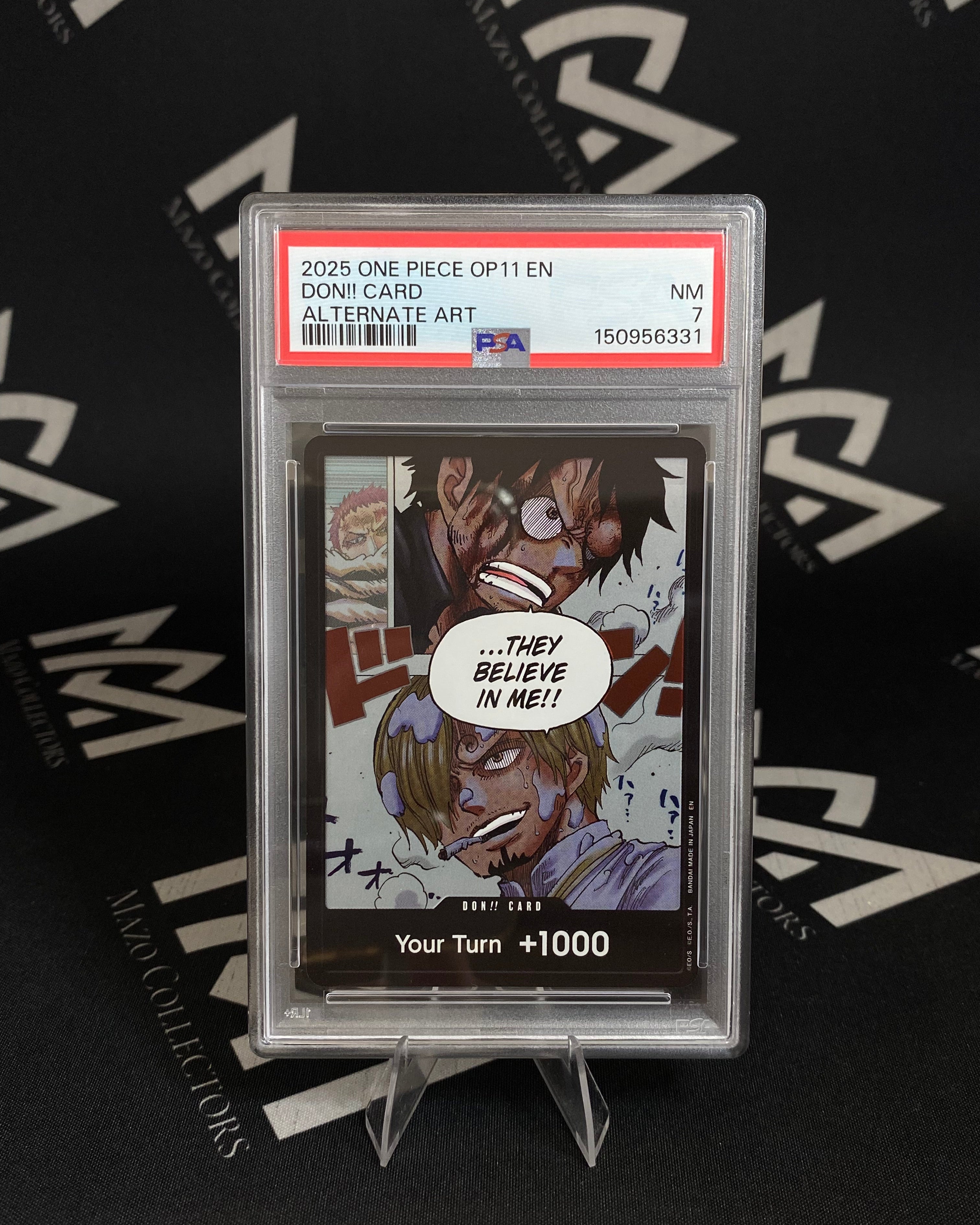 One Piece 2025 OP11  En Don!! Card - Alternate Art - PSA 7