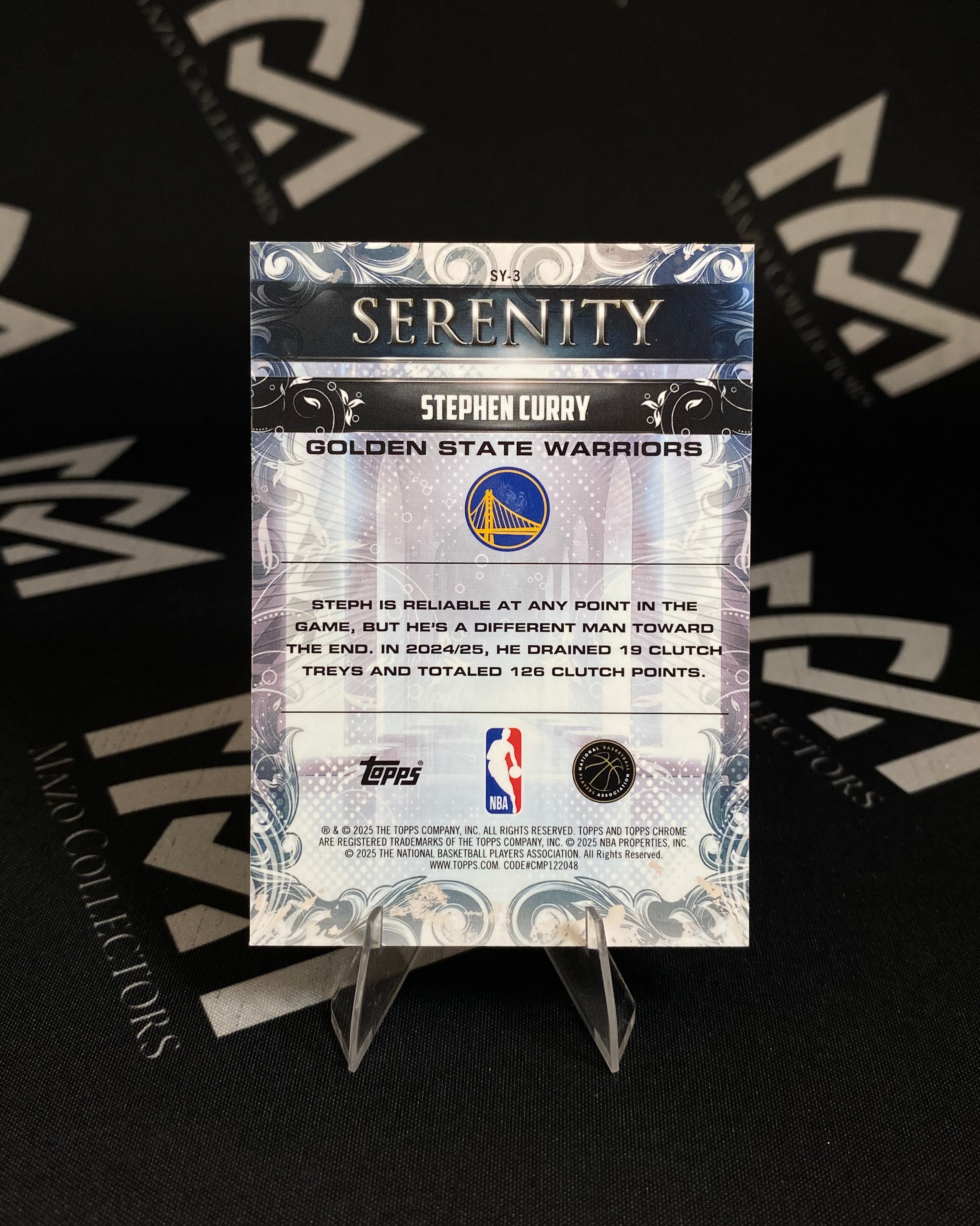 Stephen Curry - Serenity - Golden State Warriors - Topps Chrome 2025