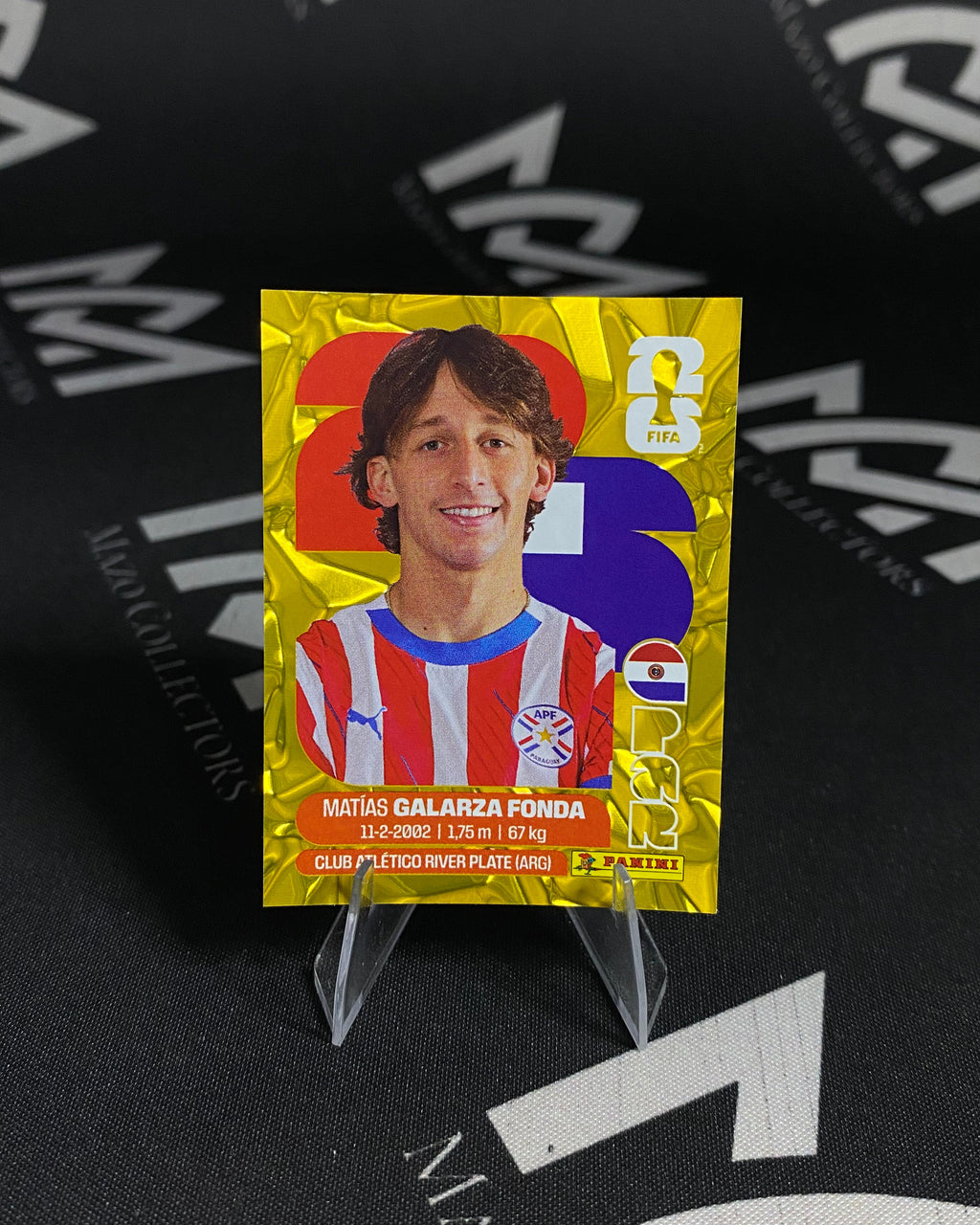 Sticker DORADO de Matias Galarza - Panini FIFA 2026 - Paraguay
