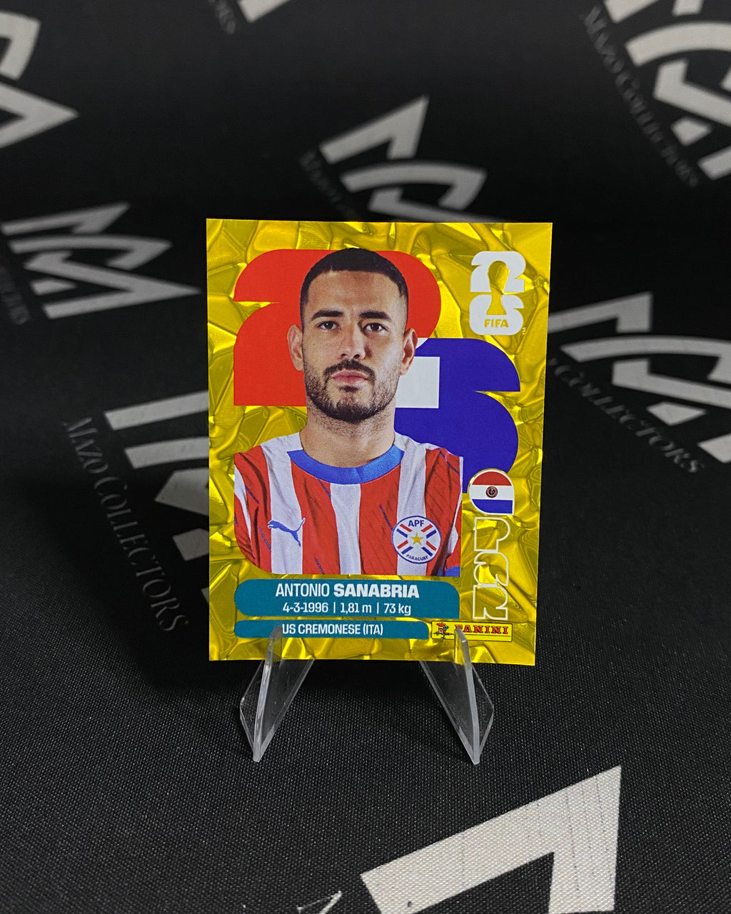 Sticker DORADO de Antonio Sanabria - Panini FIFA 2026 - Paraguay