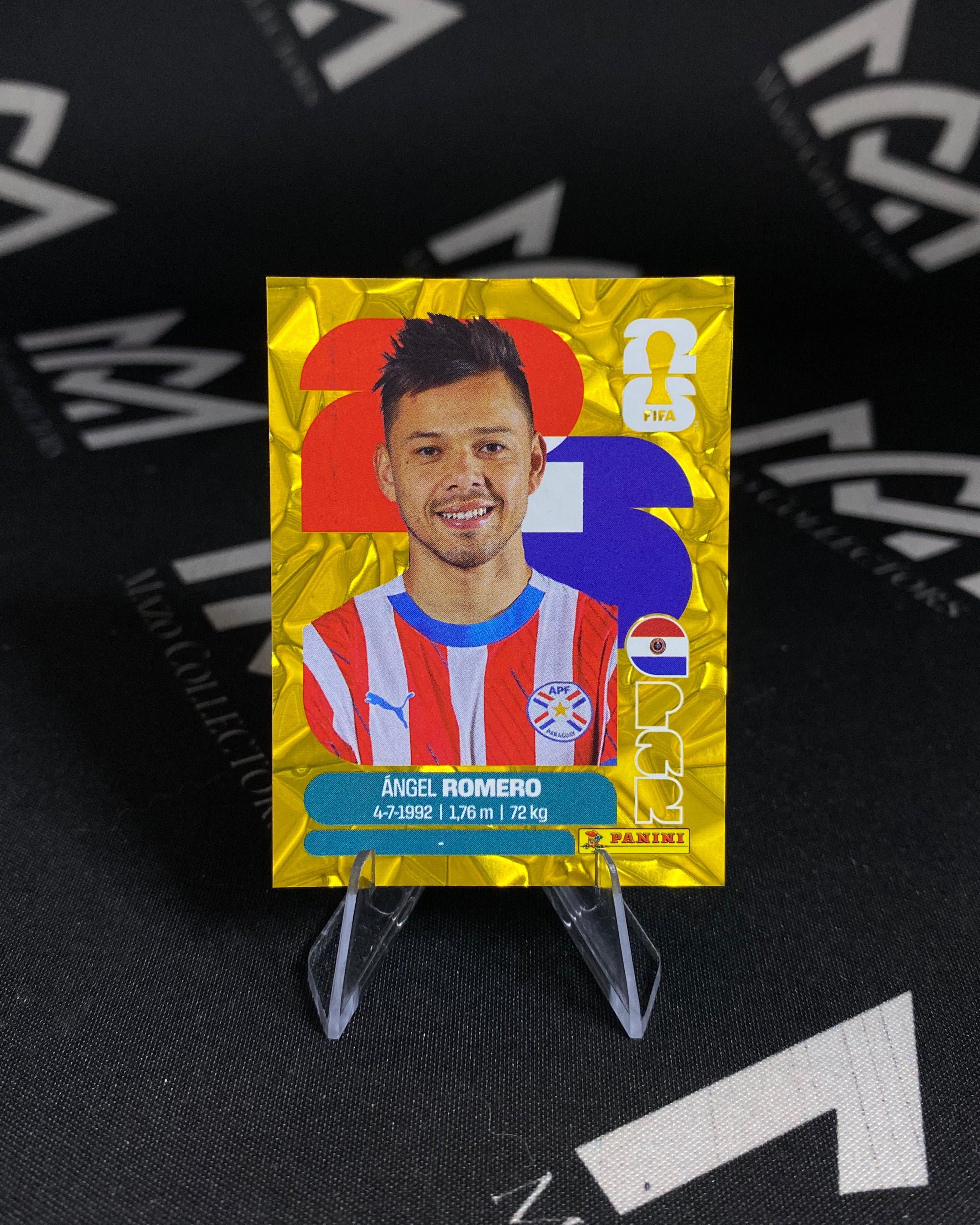 Sticker DORADO de Angel Romero - Panini FIFA 2026 - Paraguay