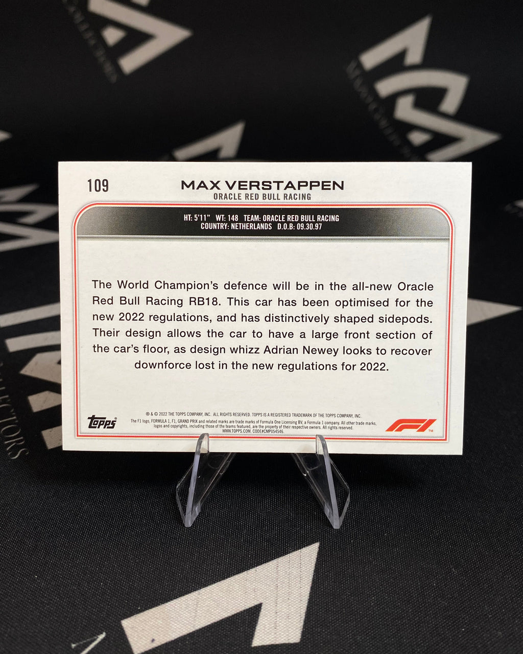 Max Verstappen - Refractor - Topps Formula 1 2022