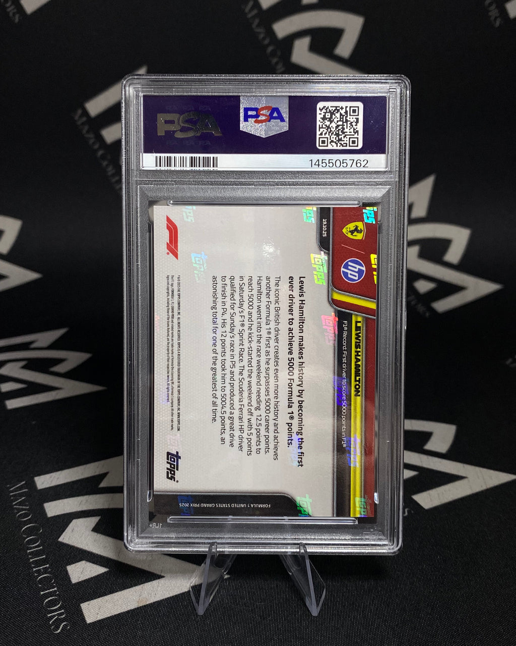 Lewis Hamilton - PSA 9 Mint -Topps Now Formula 1 2025