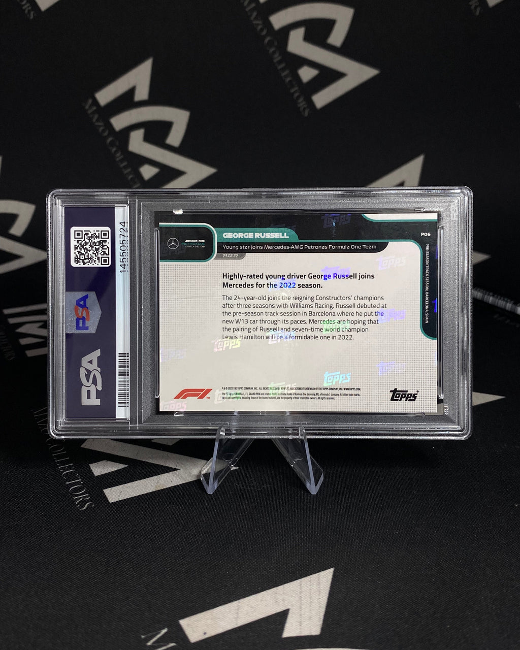 George Russell - PSA 9 Mint - Topps Now Formula 1 2022