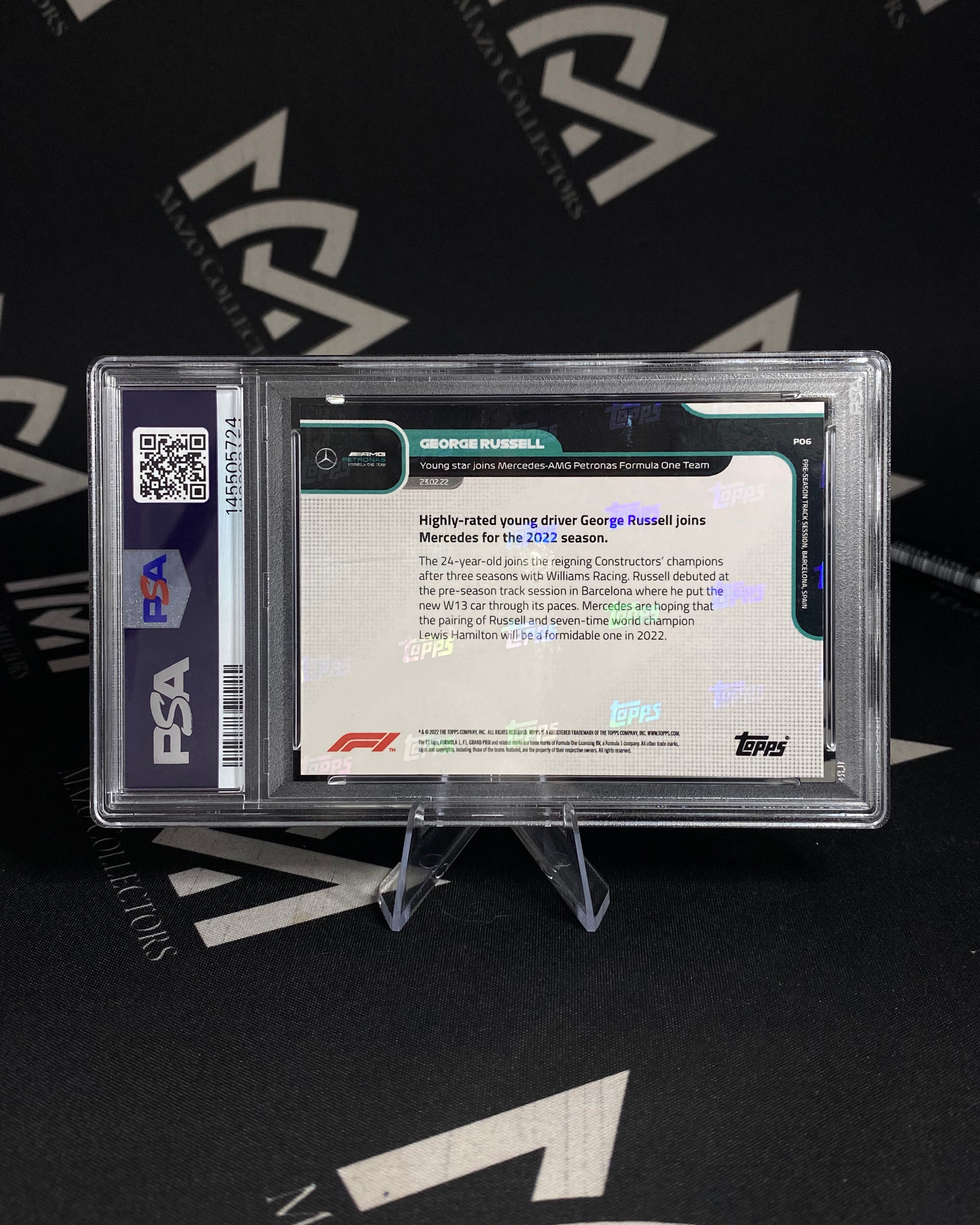 George Russell - PSA 9 Mint - Topps Now Formula 1 2022