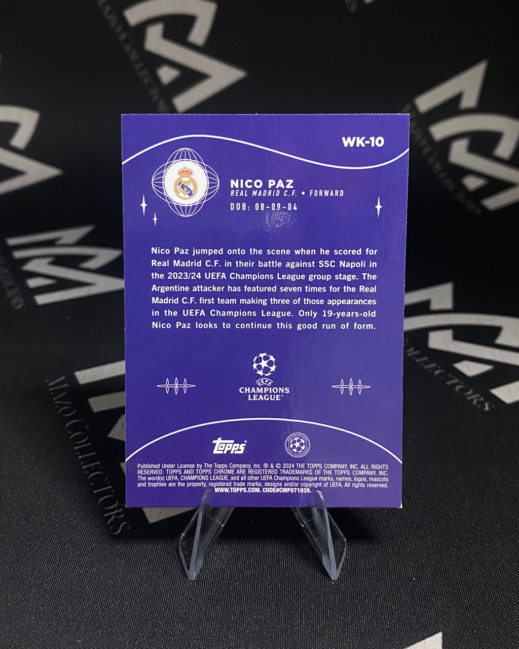 Nico Paz – Topps Chrome Wonderkids RC – Real Madrid