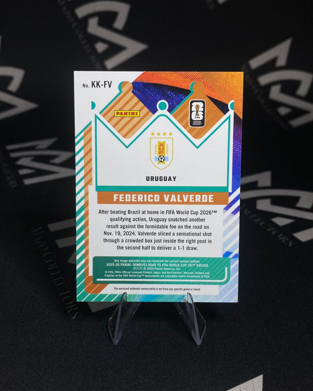 Federico Valverde – Donruss Kit Kings – Road to FIFA World Cup – Uruguay (Leer Descripcion)