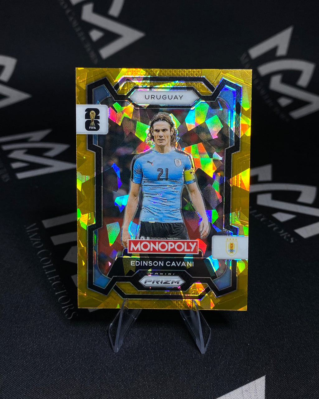 Edinson Cavani – Panini Prizm Monopoly Gold 2026 – Uruguay (Leer Descripcion)