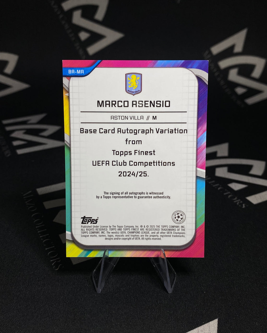 Marco Asensio – Autógrafo 48/50 – Topps Finest UEFA Champions League 2024/25 (Leer Descripcion)