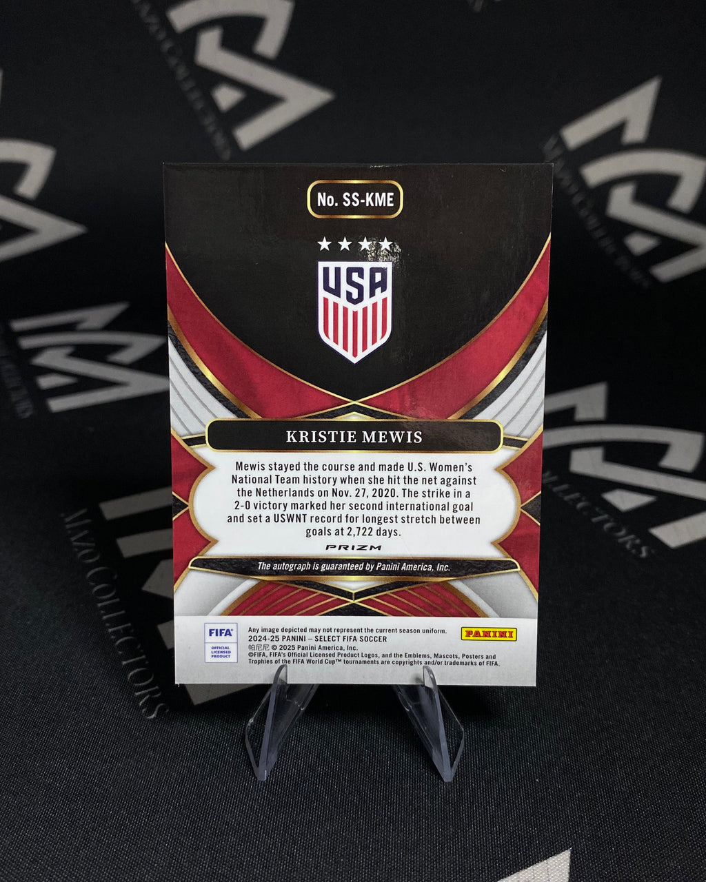 Kristie Mewis – Autógrafo – Panini Select FIFA – Estados Unidos (Leer Descripcion)