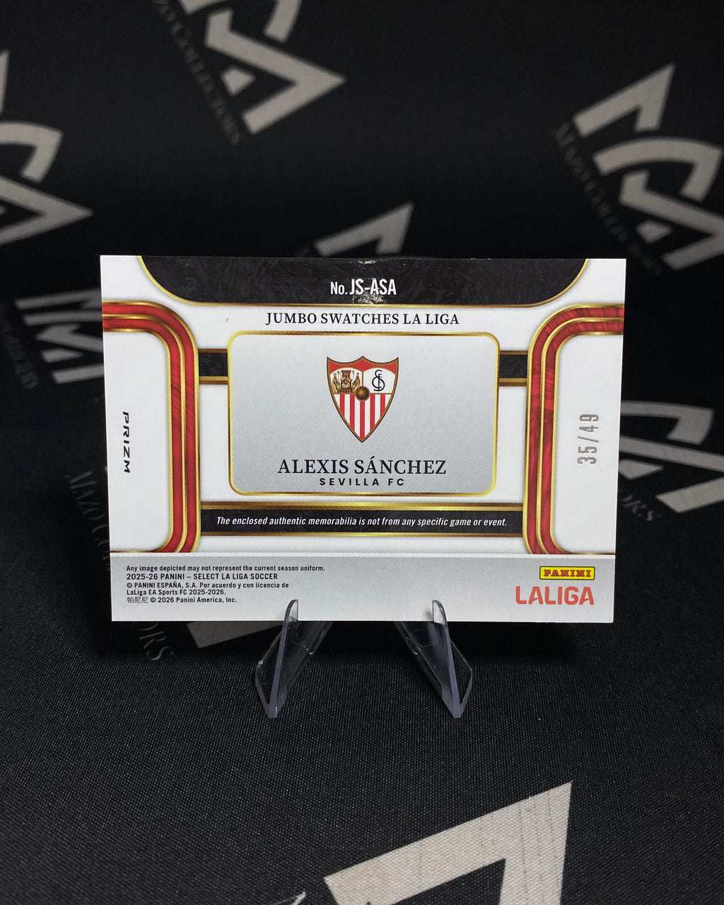 Alexis Sánchez – Jersey Relic 35/49 – Panini Select LaLiga Jumbo Swatches – Sevilla FC