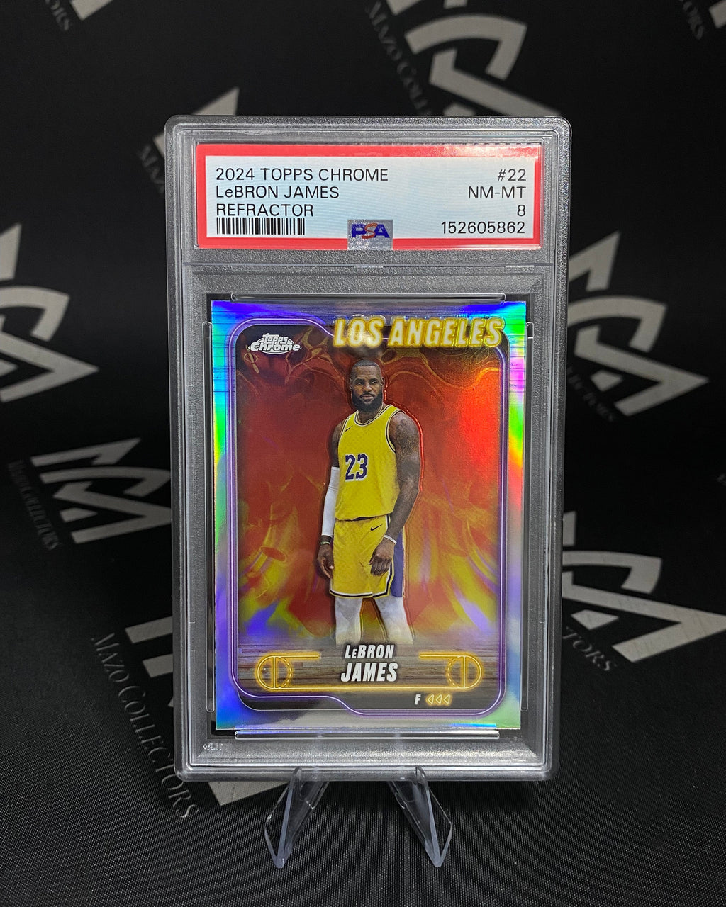 LeBron James – PSA 8 – 2024 Topps Chrome Refractor (Leer Descripcion)