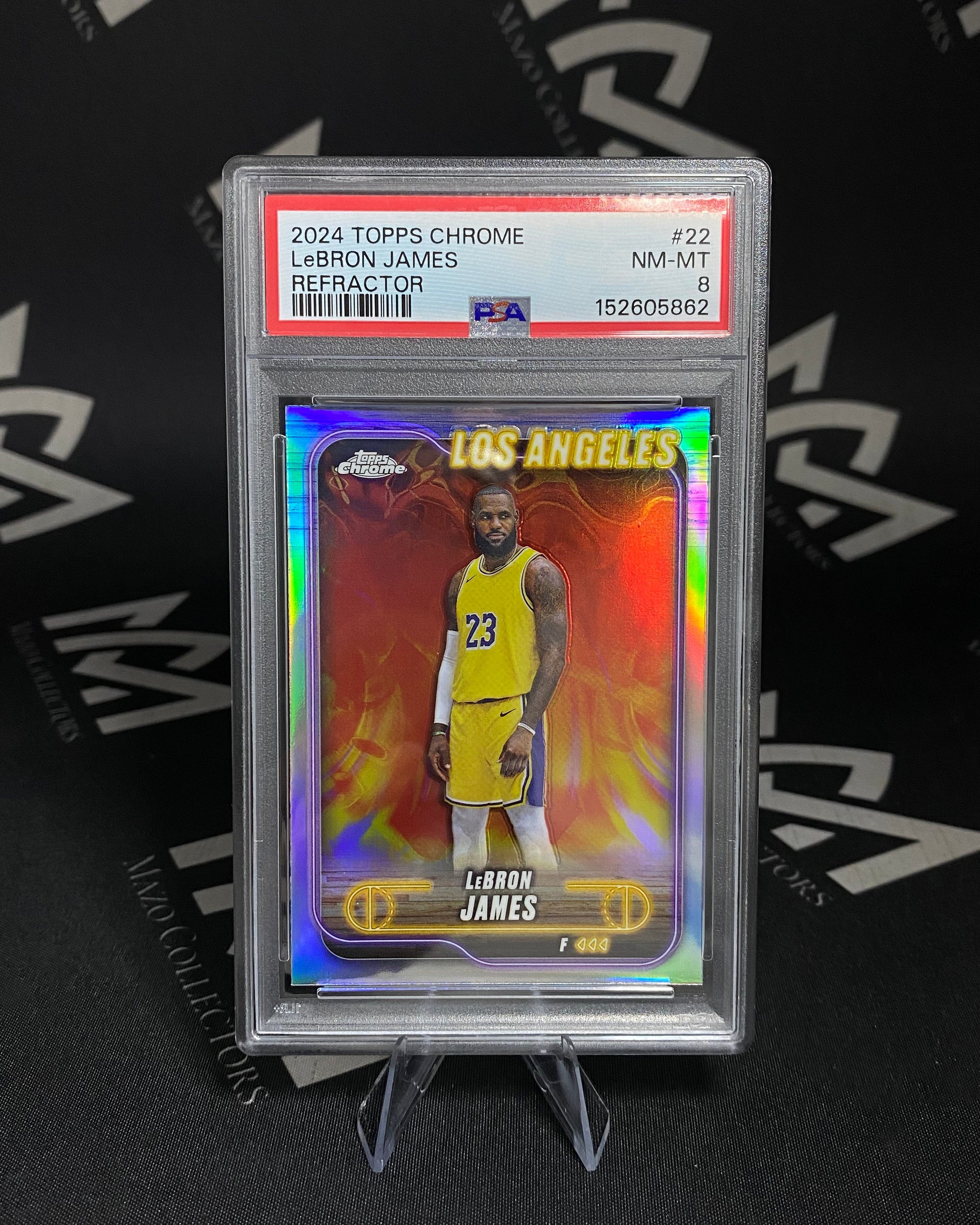 LeBron James – PSA 8 – 2024 Topps Chrome Refractor (Leer Descripcion)