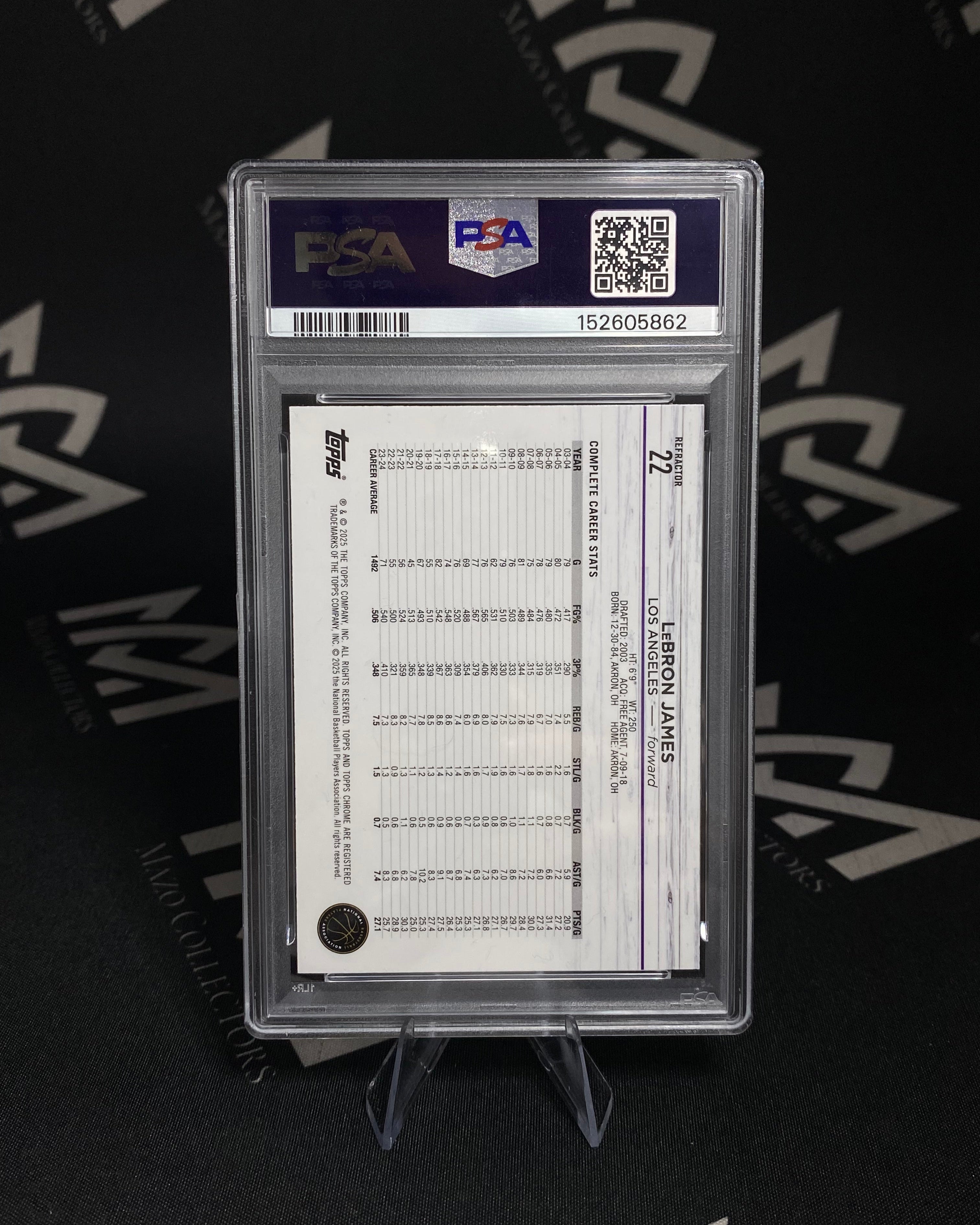 LeBron James – PSA 8 – 2024 Topps Chrome Refractor (Leer Descripcion)