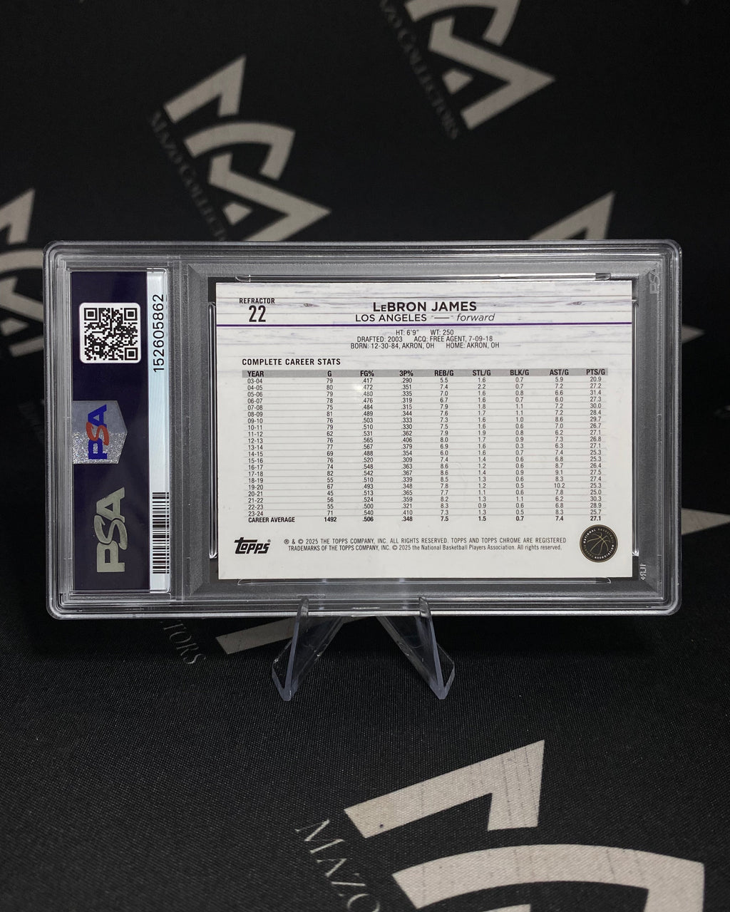 LeBron James – PSA 8 – 2024 Topps Chrome Refractor (Leer Descripcion)