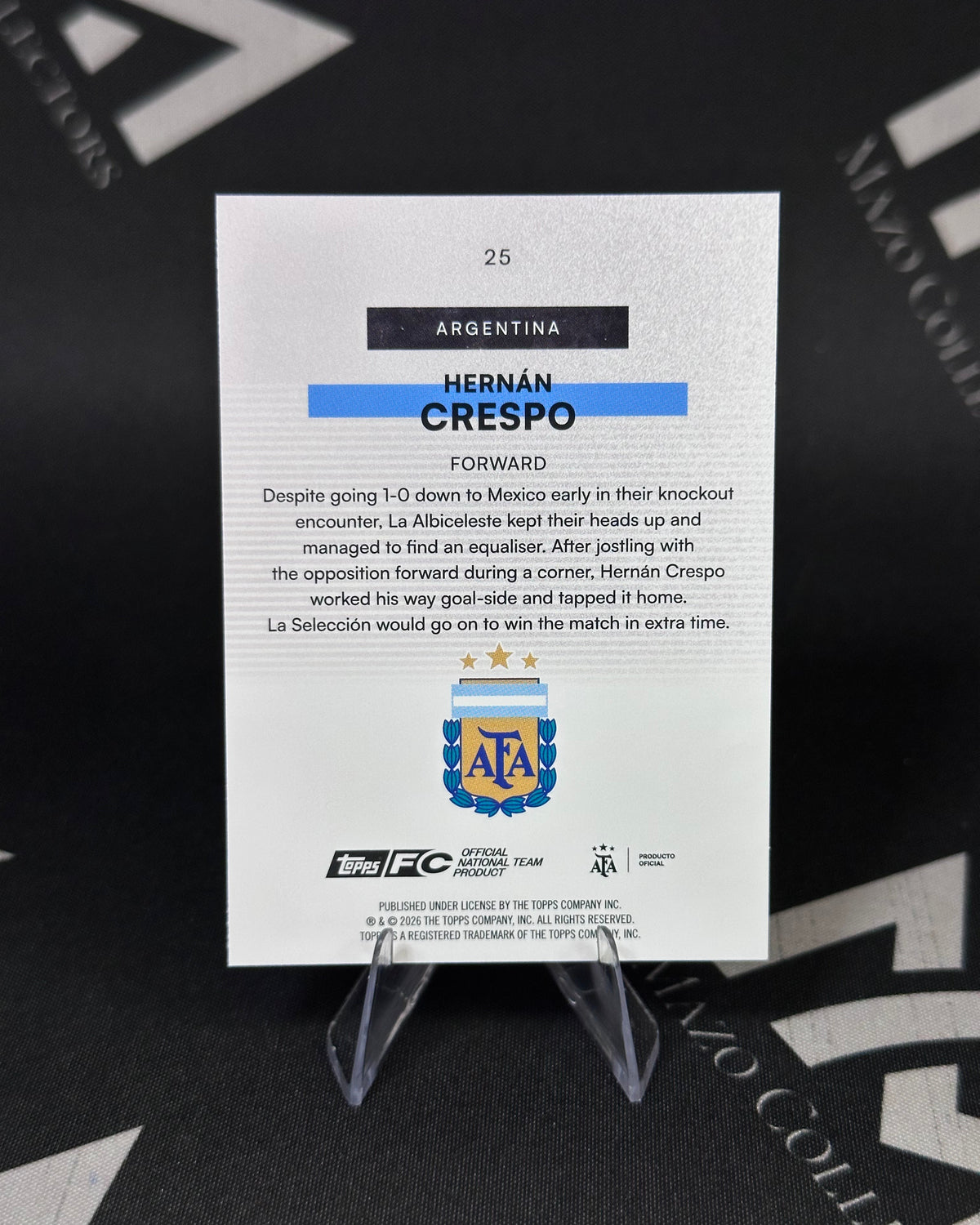 Hernán Crespo – Bona Fide Baller – Topps Argentina Team Set 2026