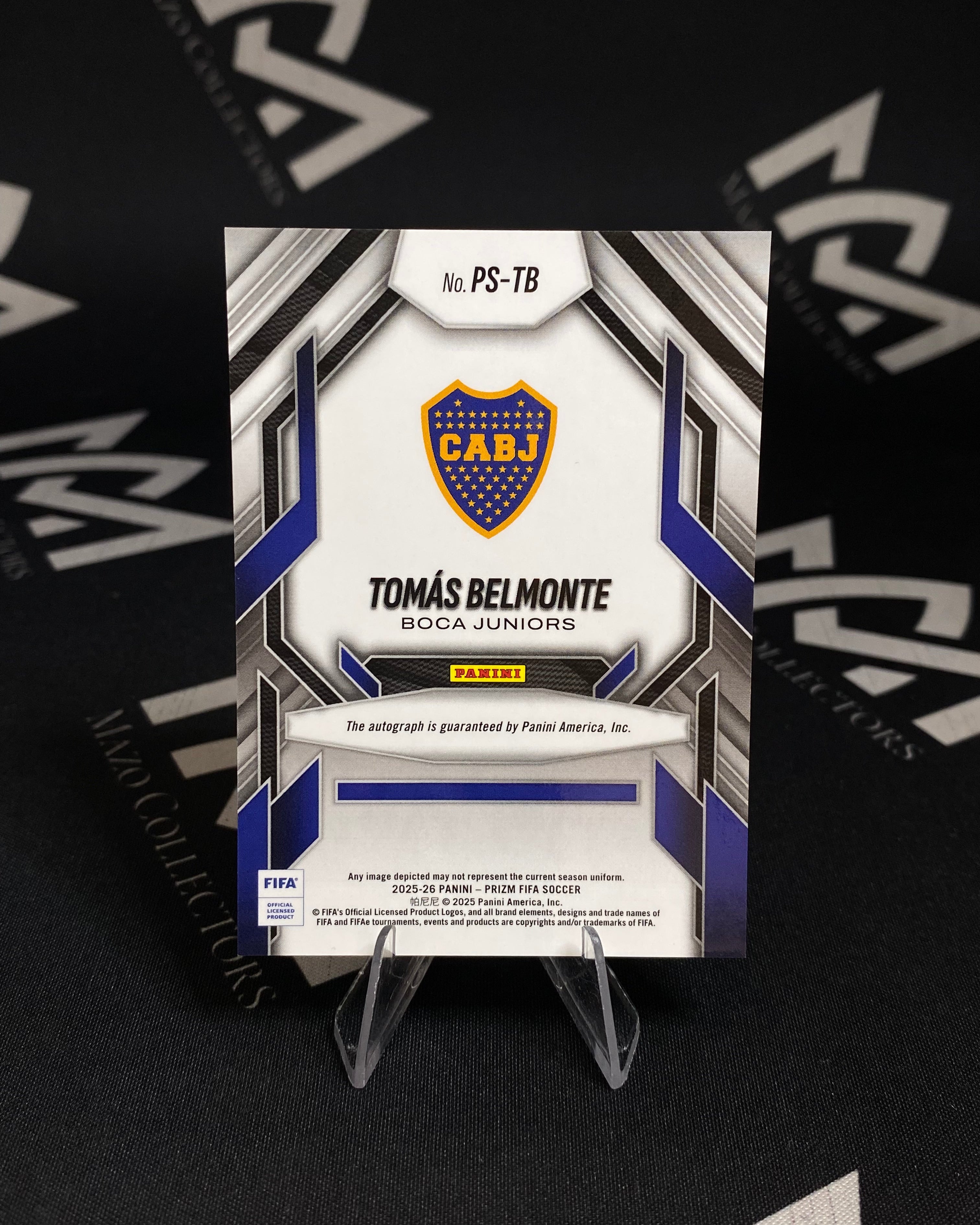 Tomás Belmonte - Autógrafo Boca Juniors Rookie – Panini Prizm Prolific Signatures 2025/26