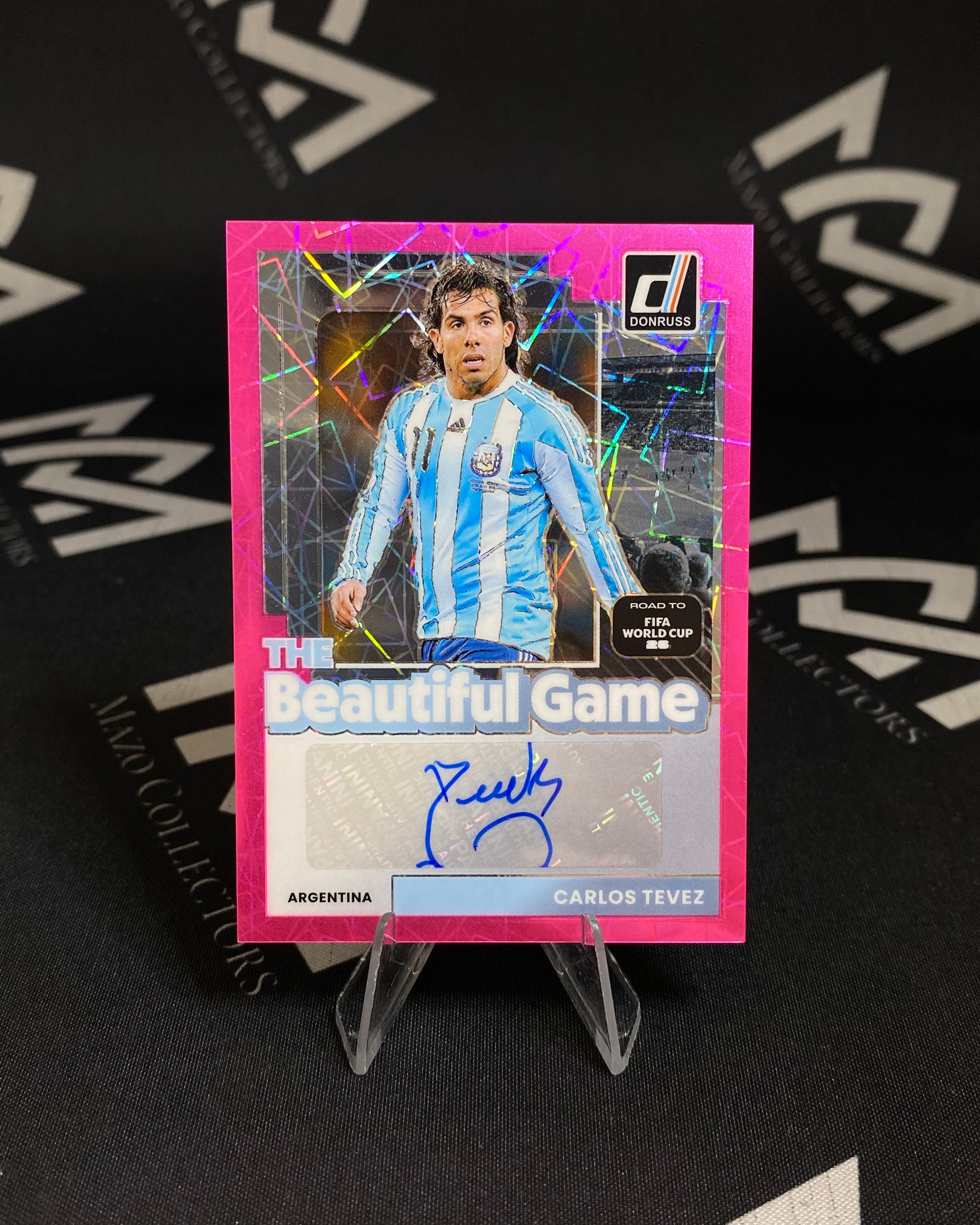 Carlos Tévez - Pink Autógrafo Argentina – Donruss The Beautiful Game 2025/26