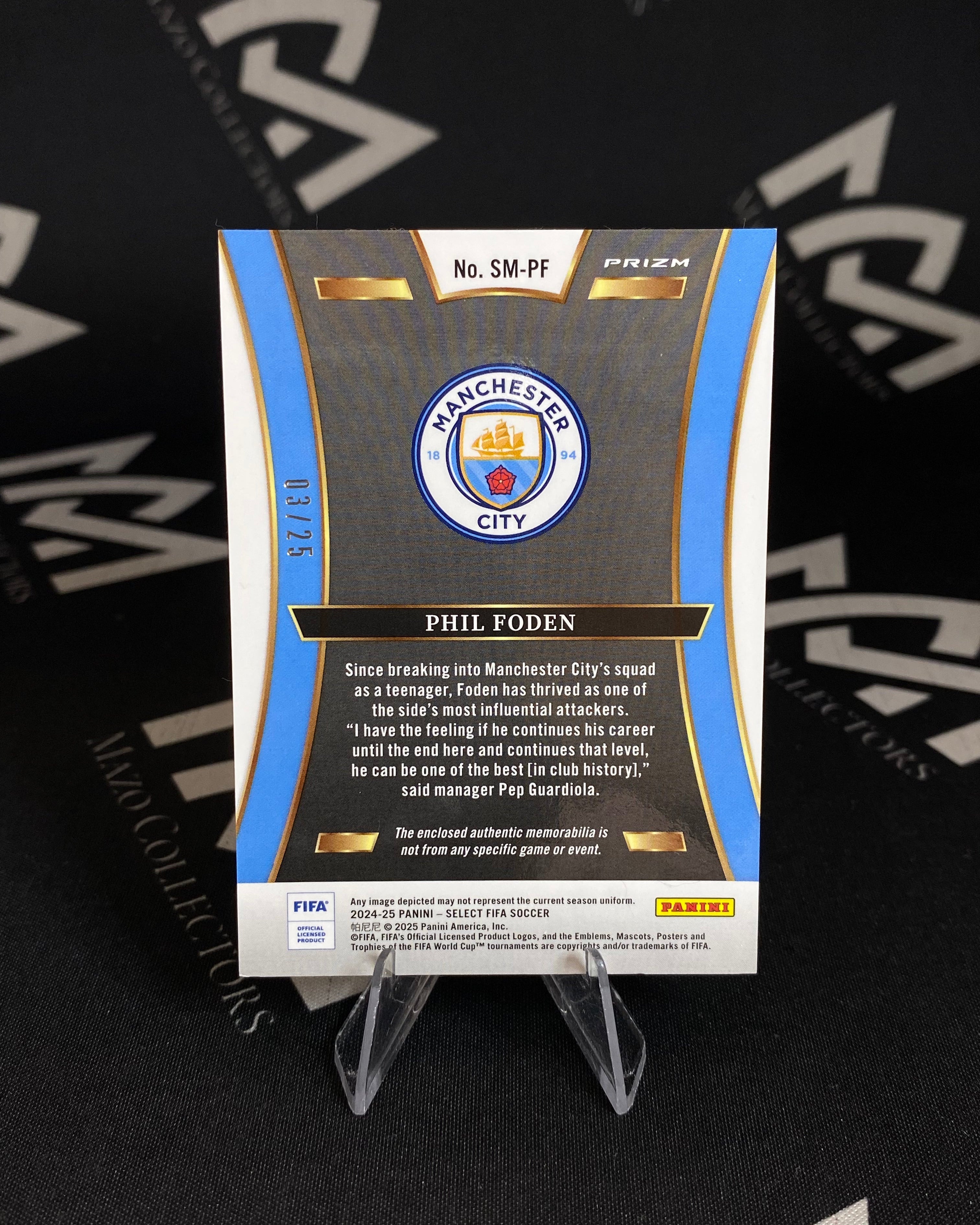 Phil Foden - Memorabilia Numerada 03/25 Manchester City – Panini Select 2024-25